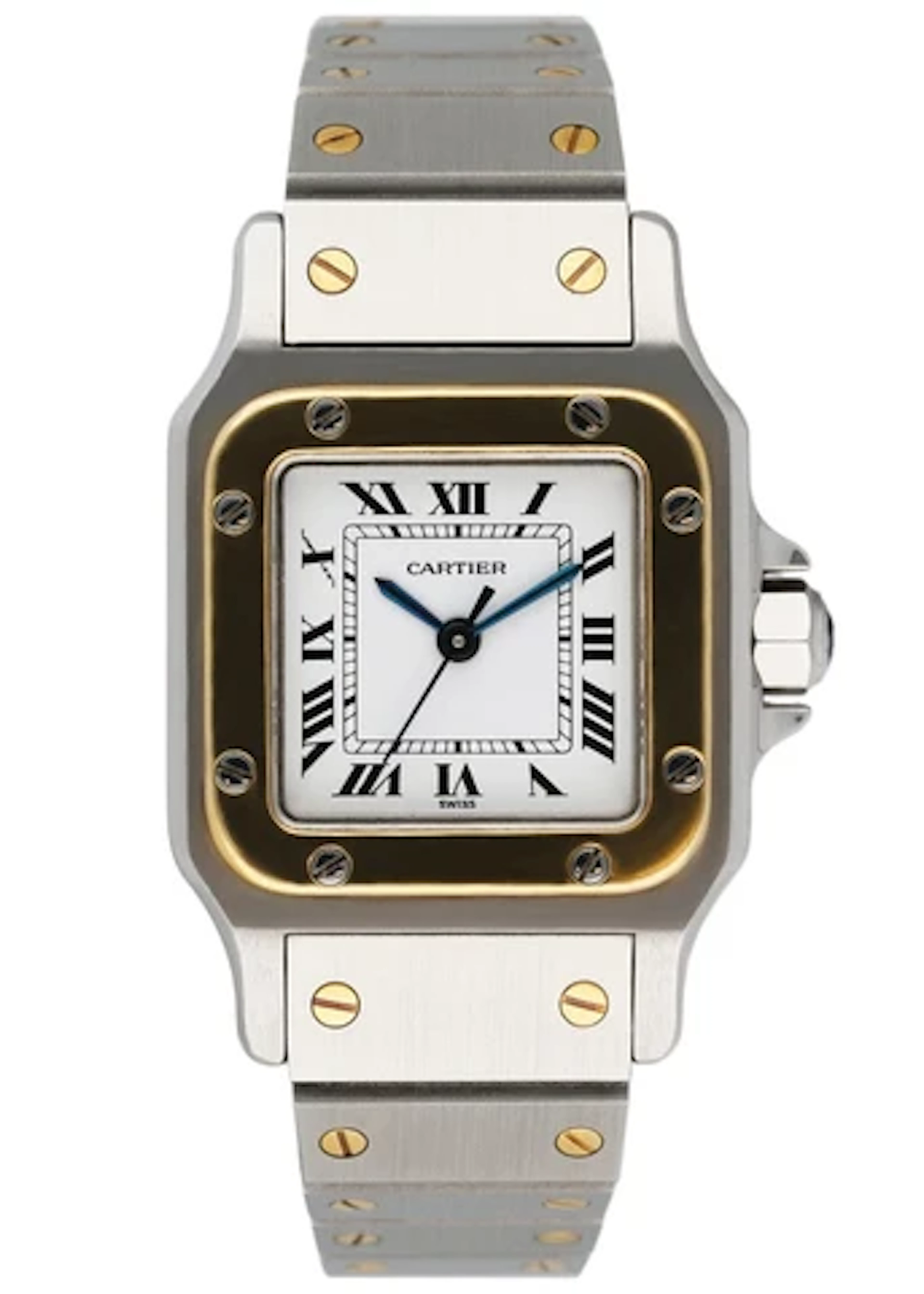 Cartier Santos Galbee 18K Yellow Gold & Steel Ladies Watch