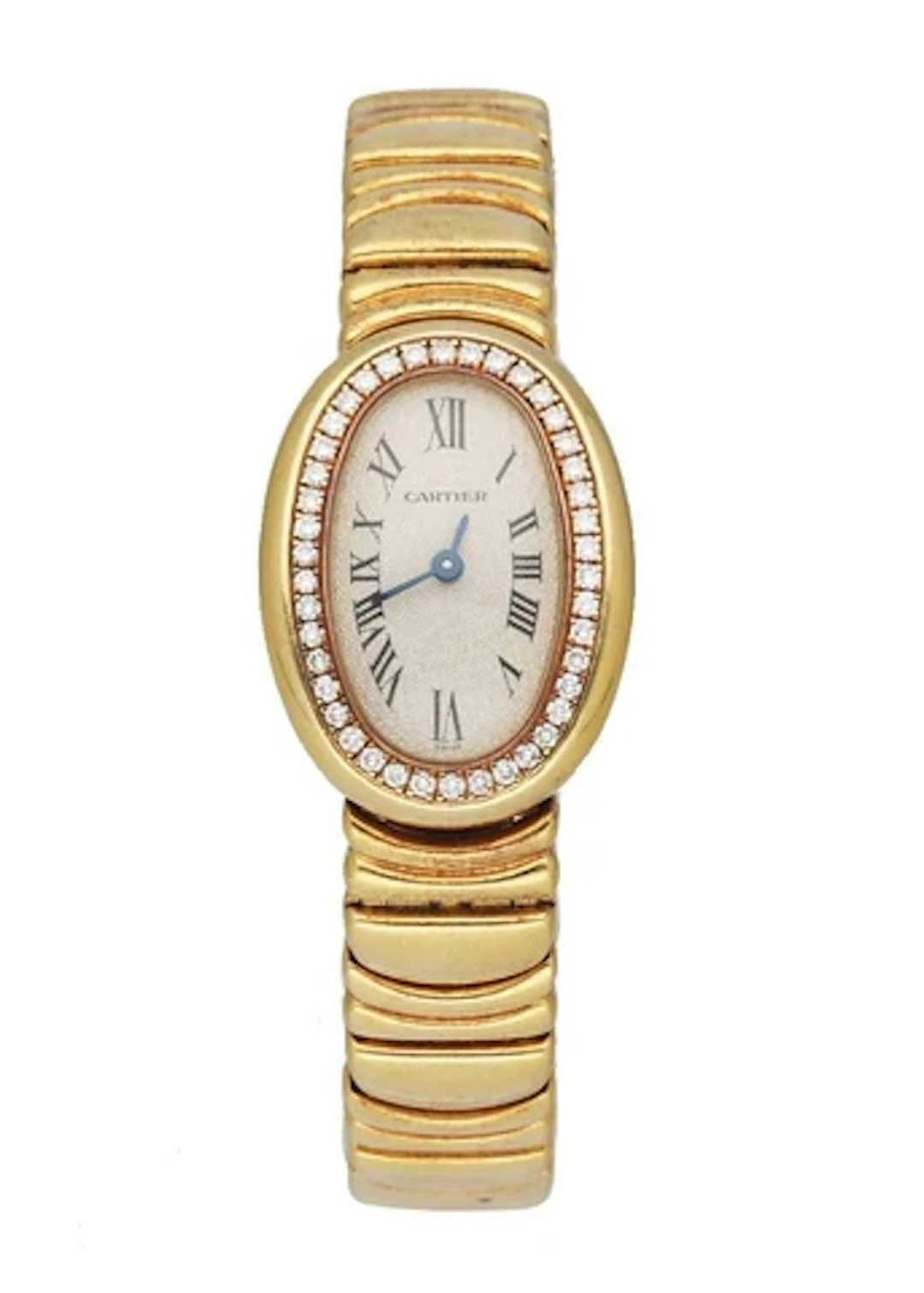 Cartier Baignoire 1960 18K Yellow Gold Diamond Ladies Watch