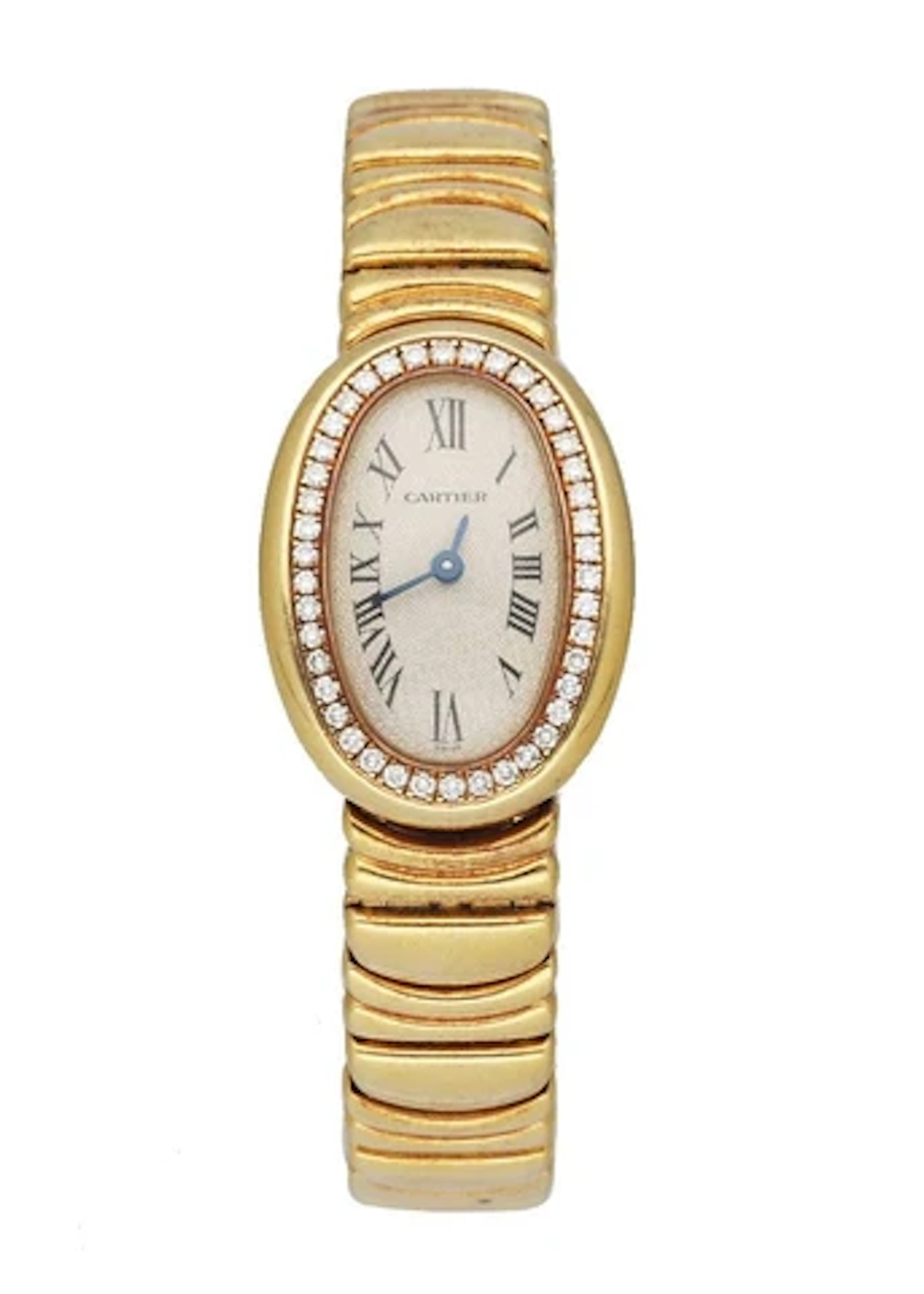 Cartier Baignoire 1960 18K Yellow Gold Diamond Ladies Watch