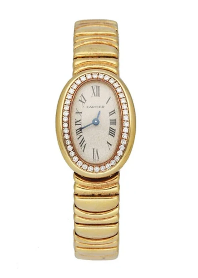 Cartier Baignoire 1960 18K Yellow Gold Diamond Ladies Watch