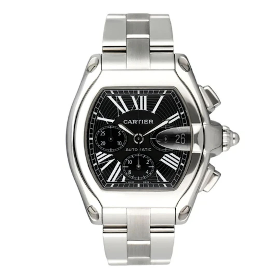 Cartier Roadster W62020X6 Black Dial Mens Watch