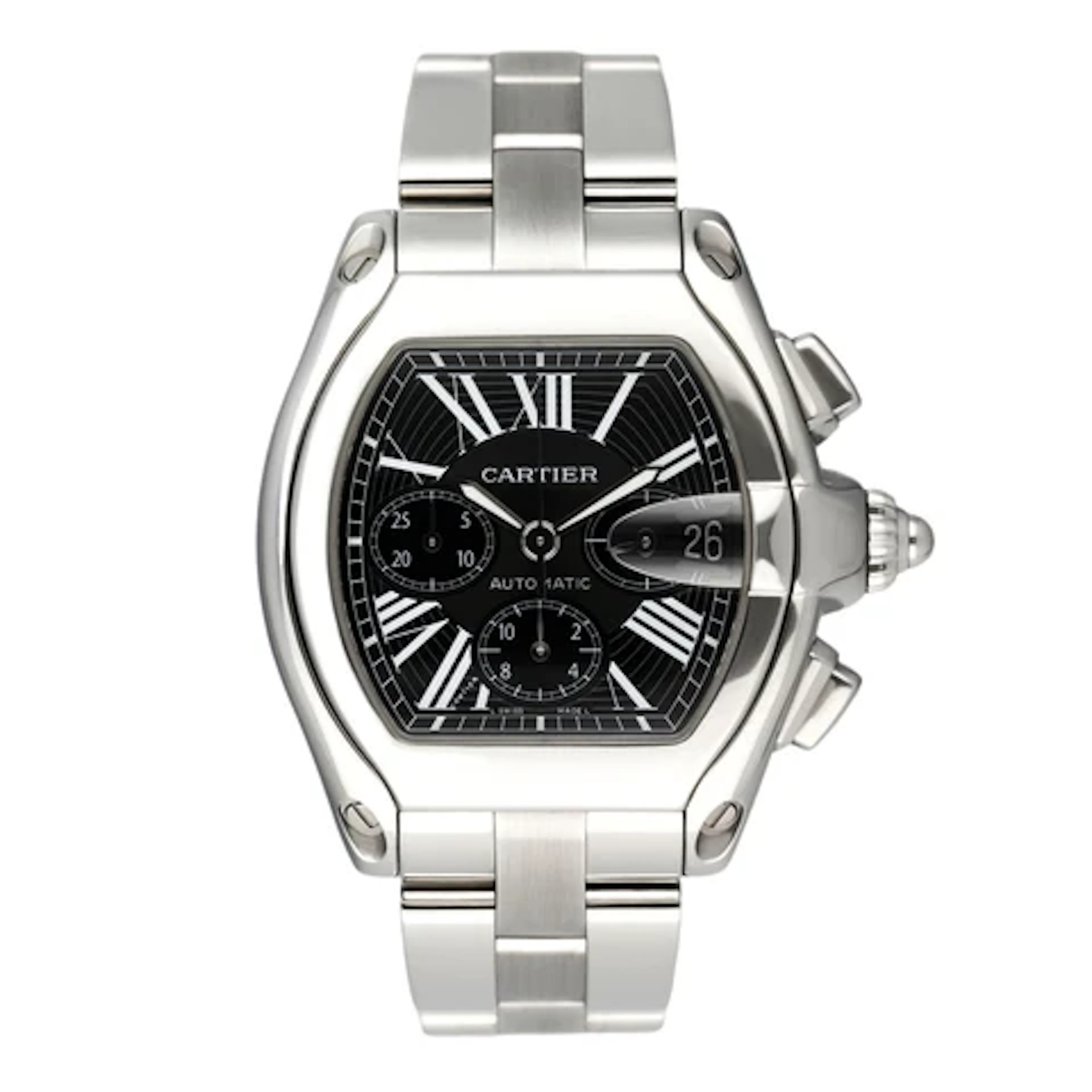 Cartier Roadster W62020X6 Black Dial Mens Watch