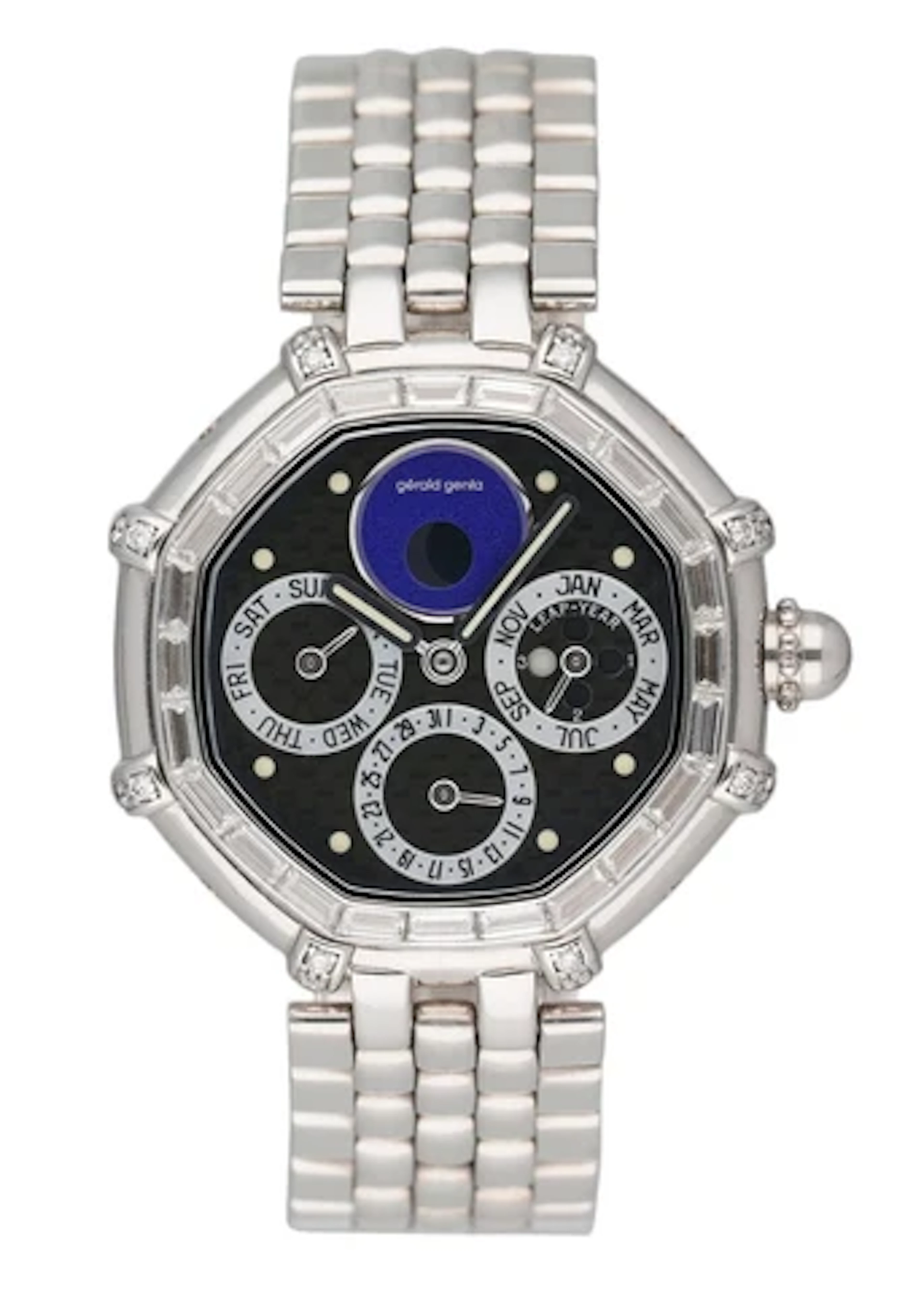 Gérald Genta Success G3374.7 Perpetual Calendar 18K White Gold Watch