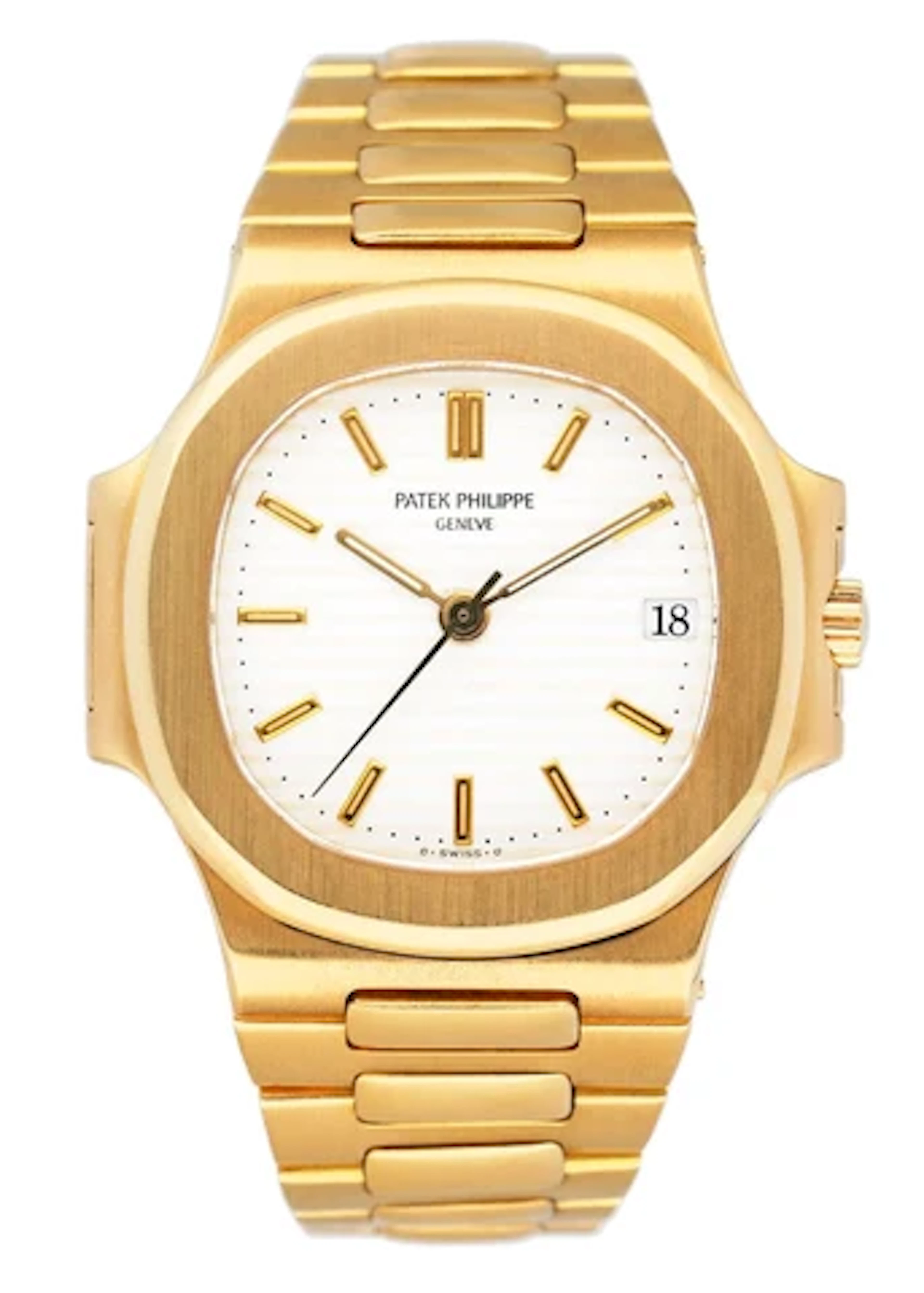 Patek Philippe Nautilus 3800/1J 18K Yellow Gold Mens Watch with Archive
