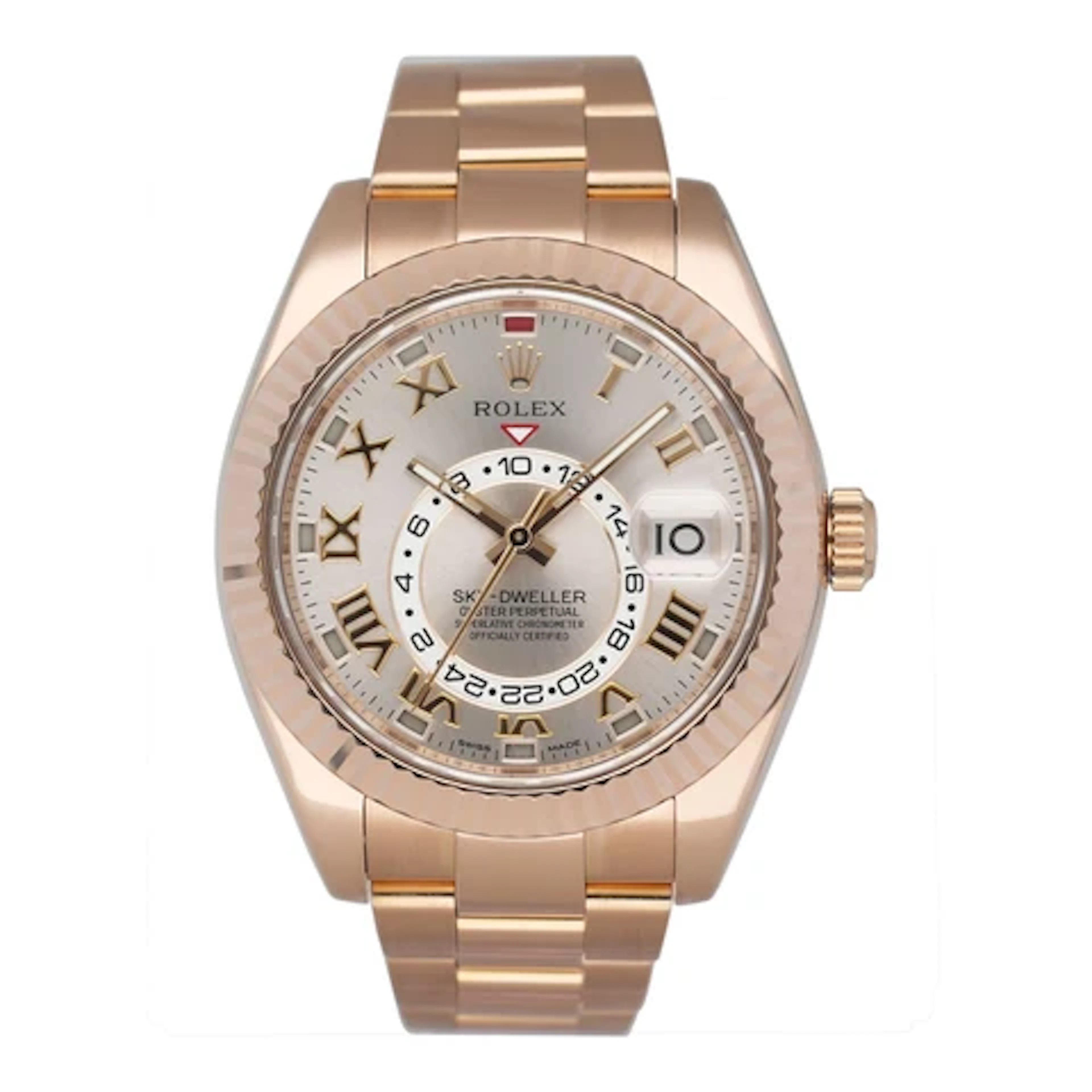 Rolex Sky-Dweller 326935 Roman Sundust Dial Mens Watch Box Papers