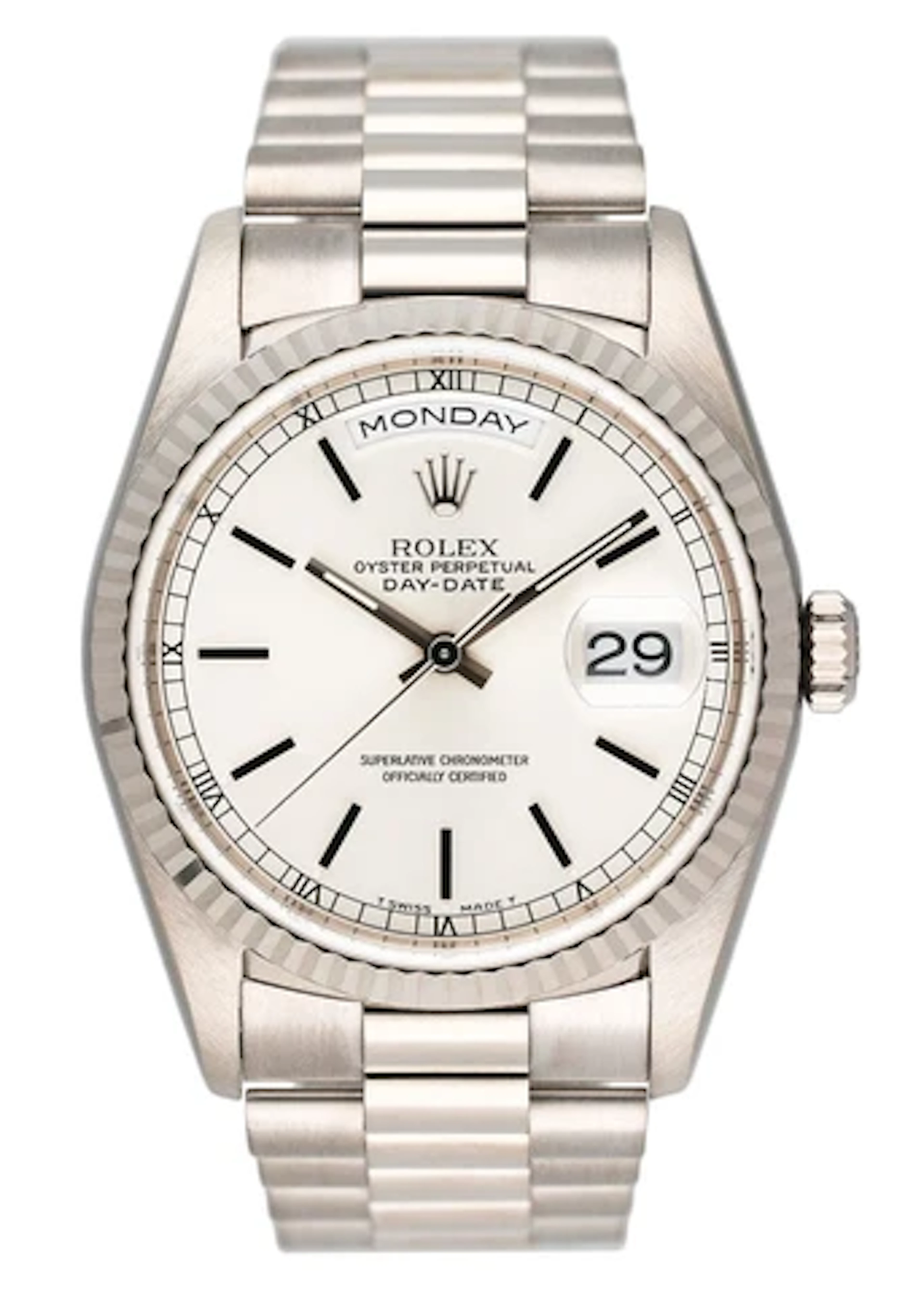 Rolex Day-Date President 18239 18K White Gold Mens Watch