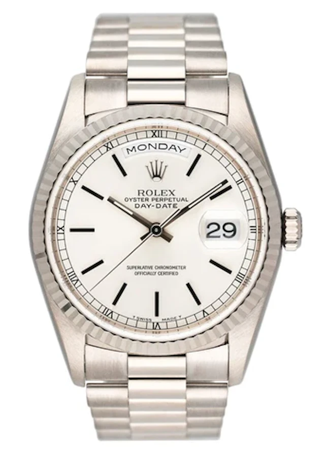 Rolex Day-Date President 18239 18K White Gold Mens Watch