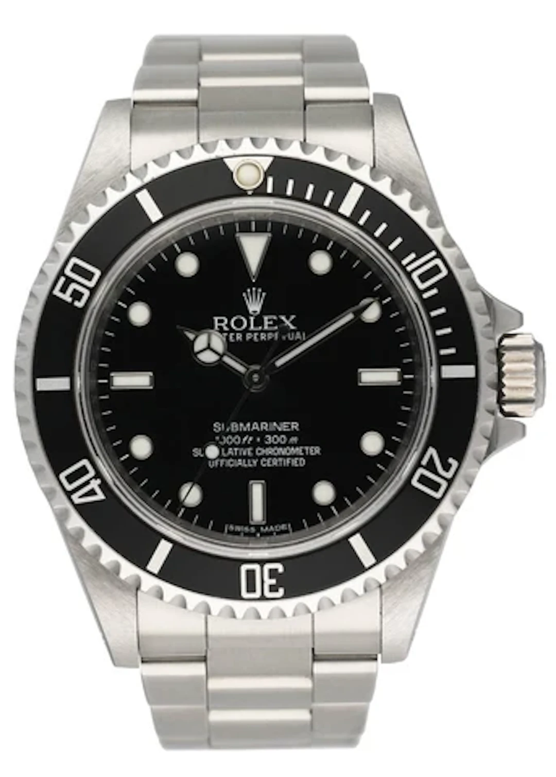 Rolex Submariner 14060M No Date Engraved Rehaut Mens Watch