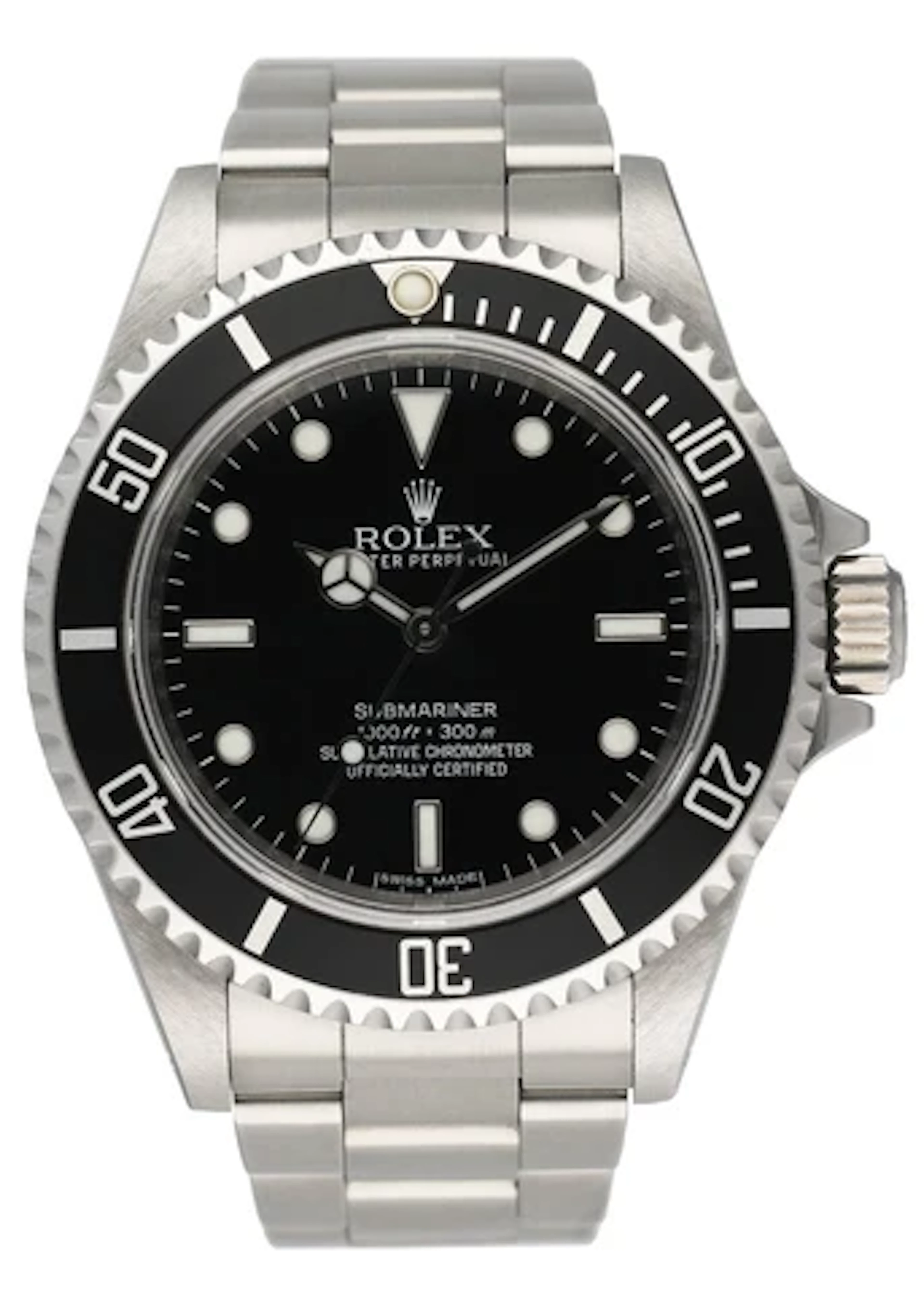 Rolex Submariner 14060M No Date Engraved Rehaut Mens Watch