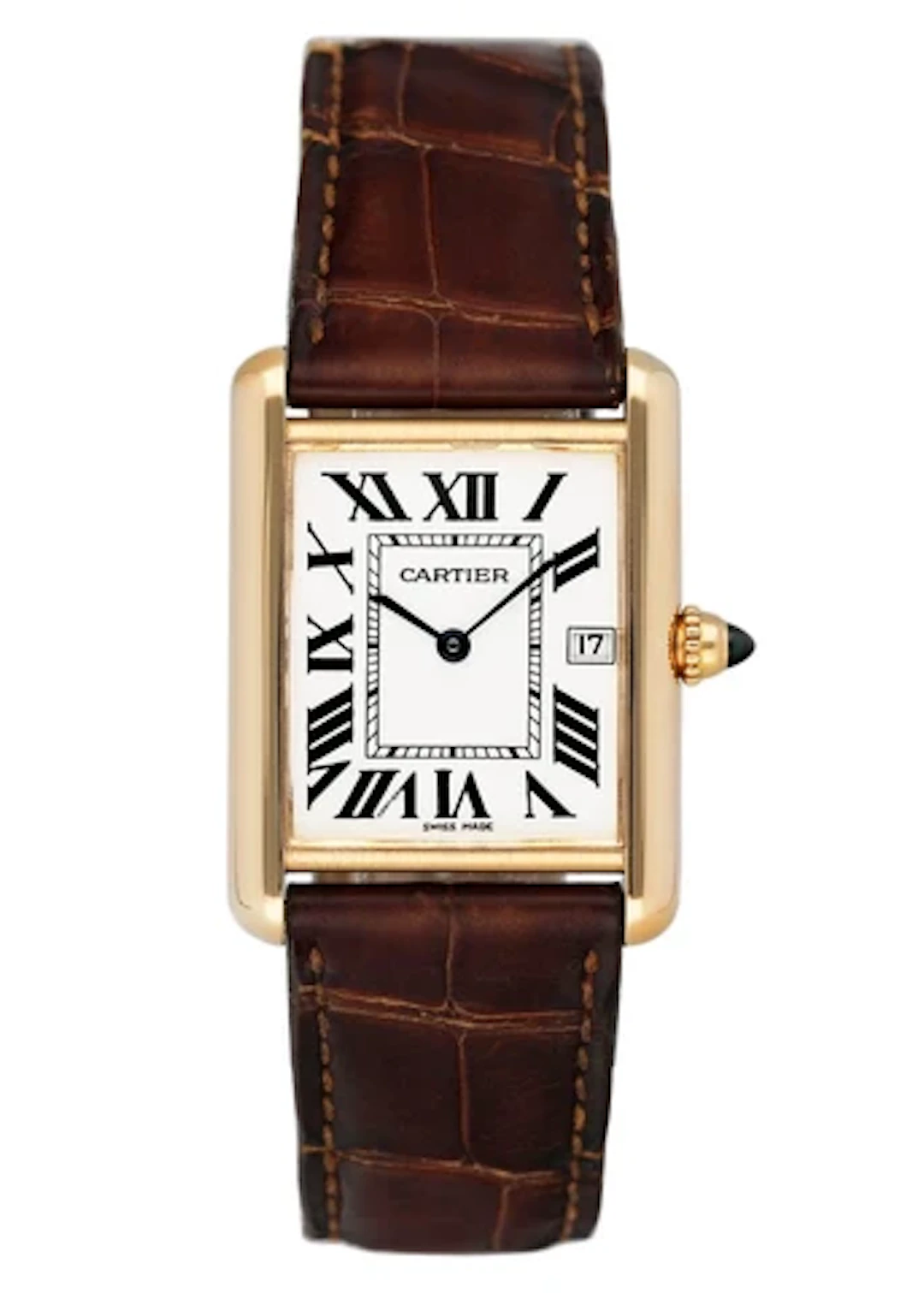 Cartier Tank Louis W1529756 18K Yellow Gold Mens Watch Box Papers