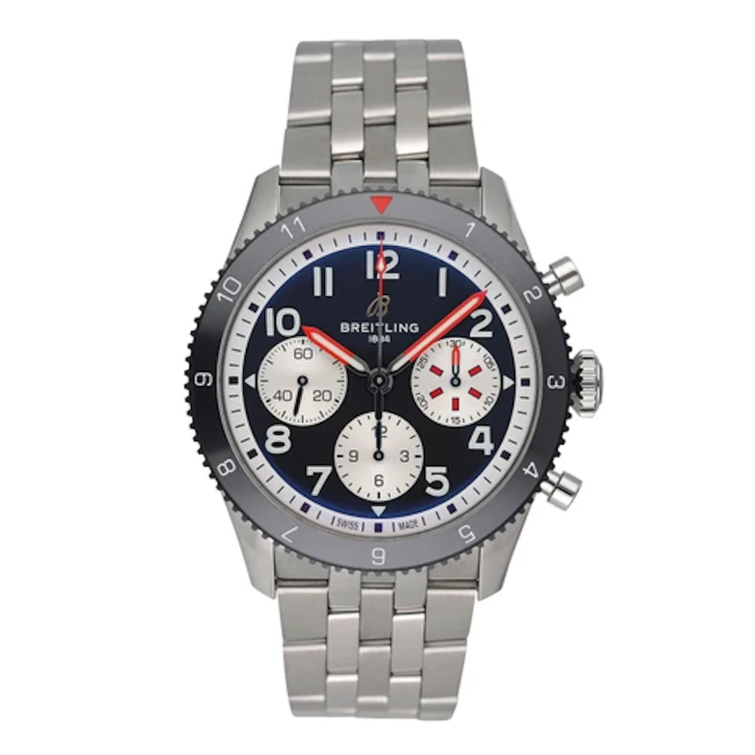 Breitling Classic AVI Chronograph 42 Mosquito Y23380 Black Dial Steel