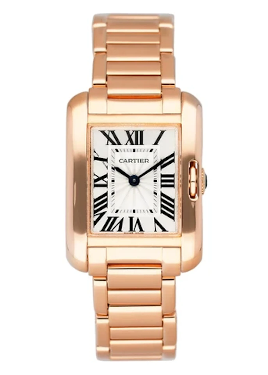Cartier Tank Anglaise W5310013 18K Rose Gold Ladies Watch Box Papers