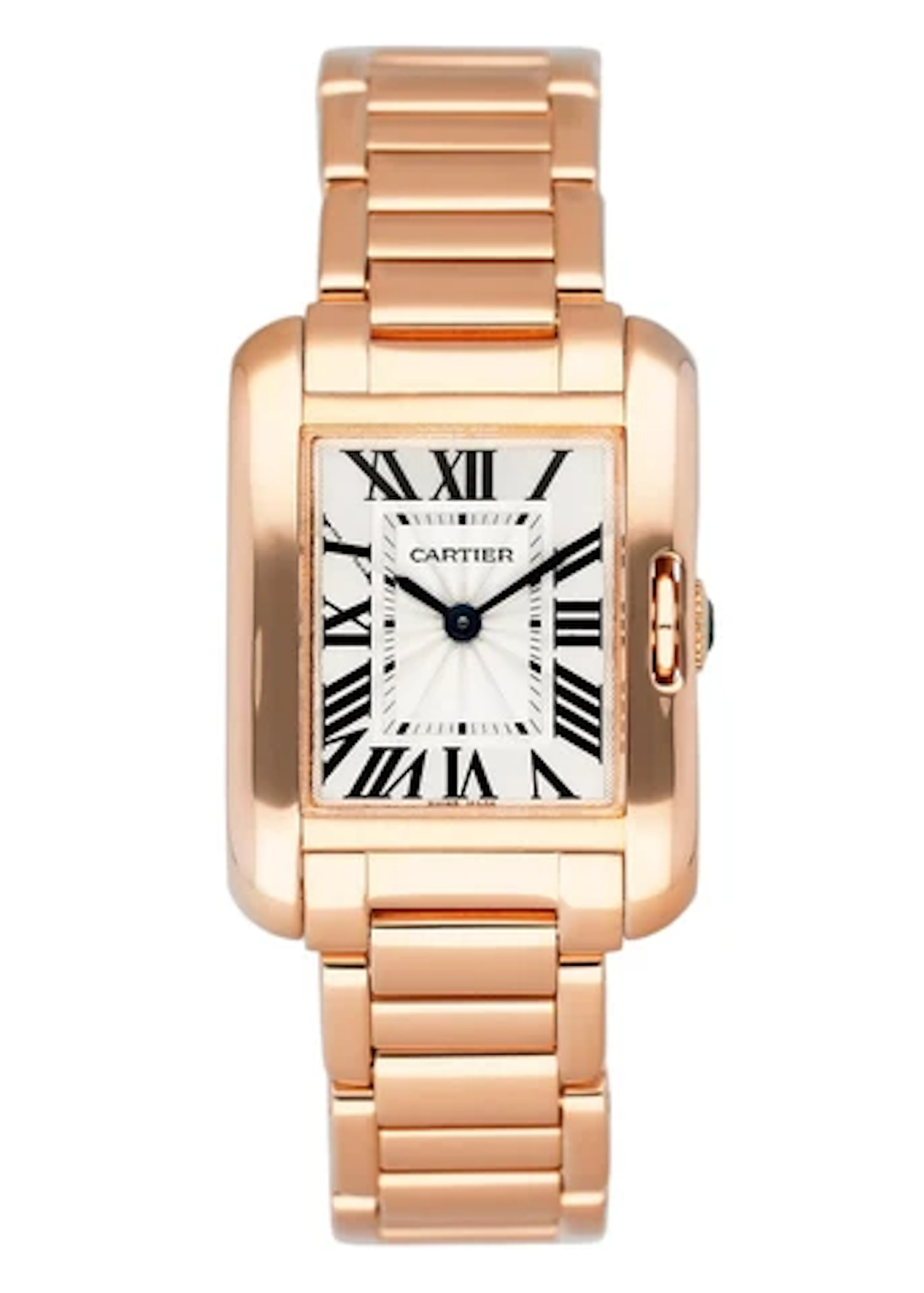 Cartier Tank Anglaise W5310013 18K Rose Gold Ladies Watch Box Papers