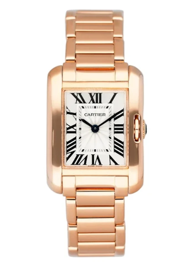 Cartier Tank Anglaise W5310013 18K Rose Gold Ladies Watch