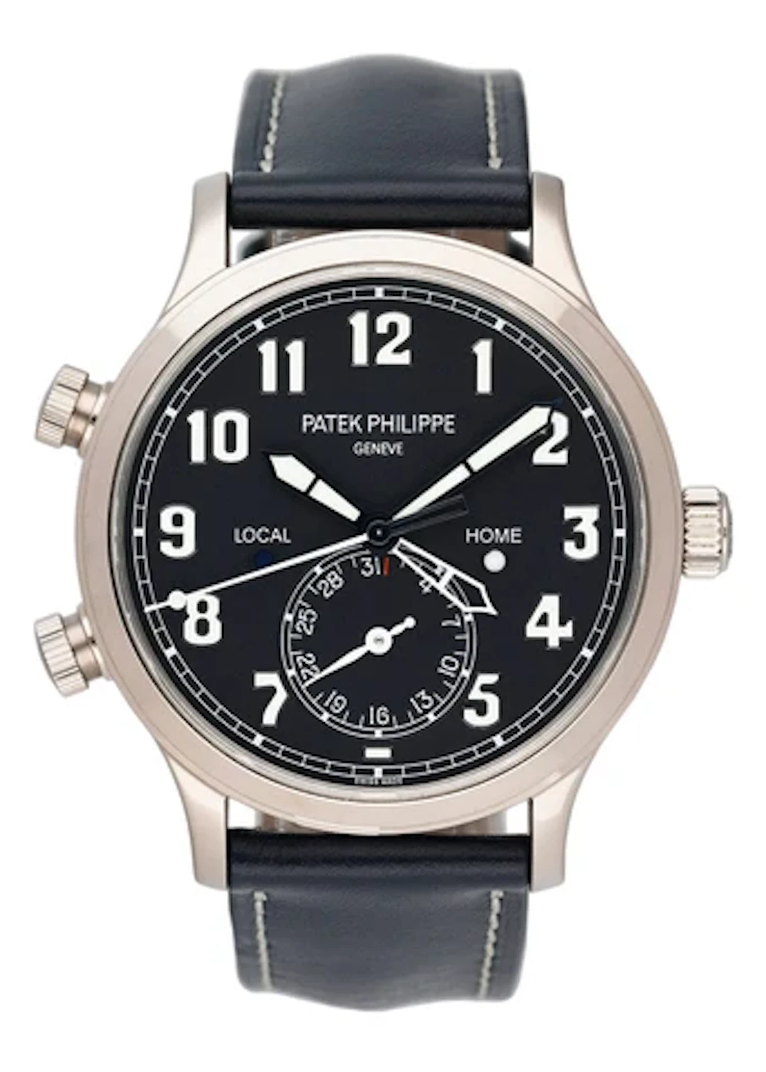Patek Philippe Calatrava Pilot Travel Time 5524G Blue Dial Mens Watch