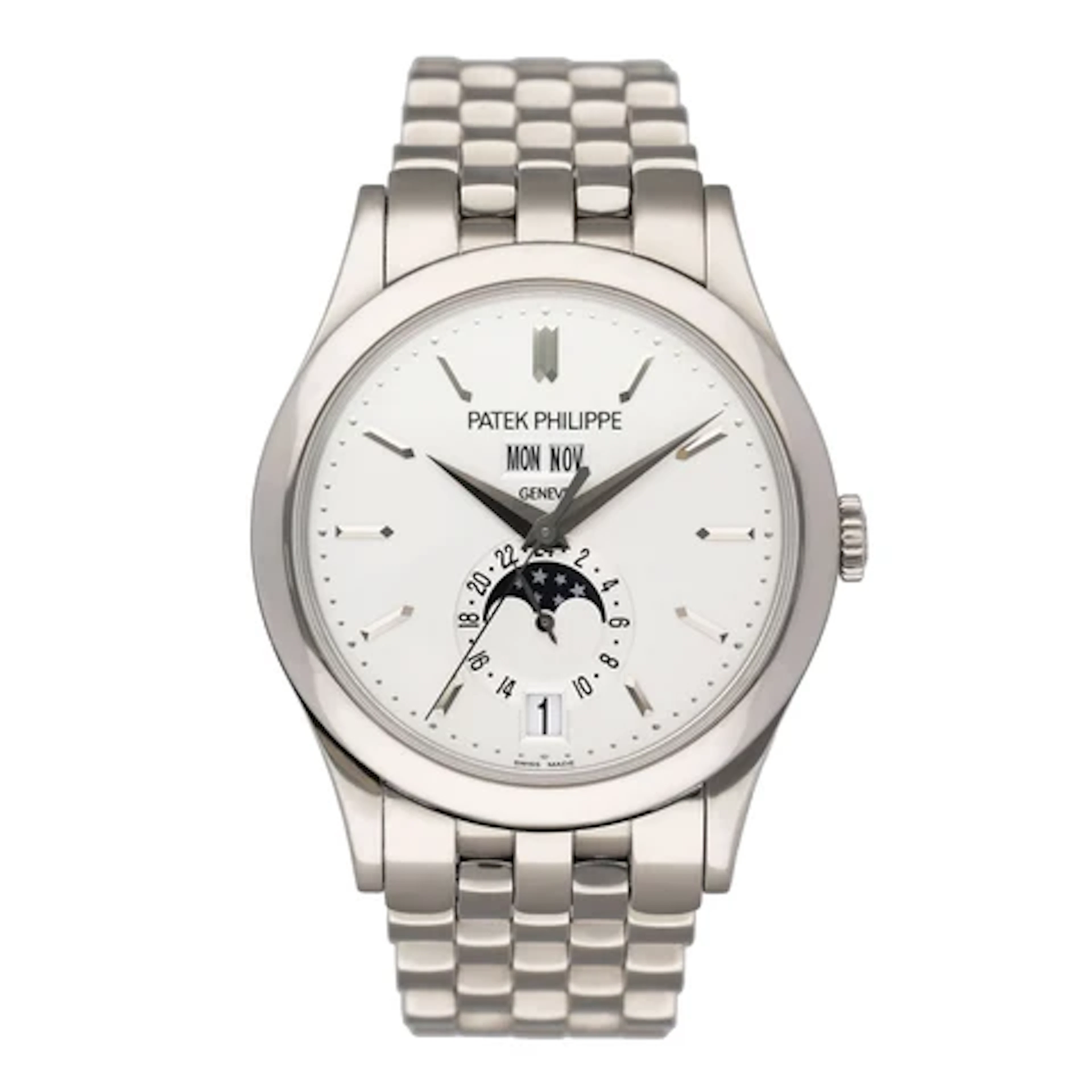 Patek Philippe Complications 5396G Silver Dial Mens Watch Box Papers