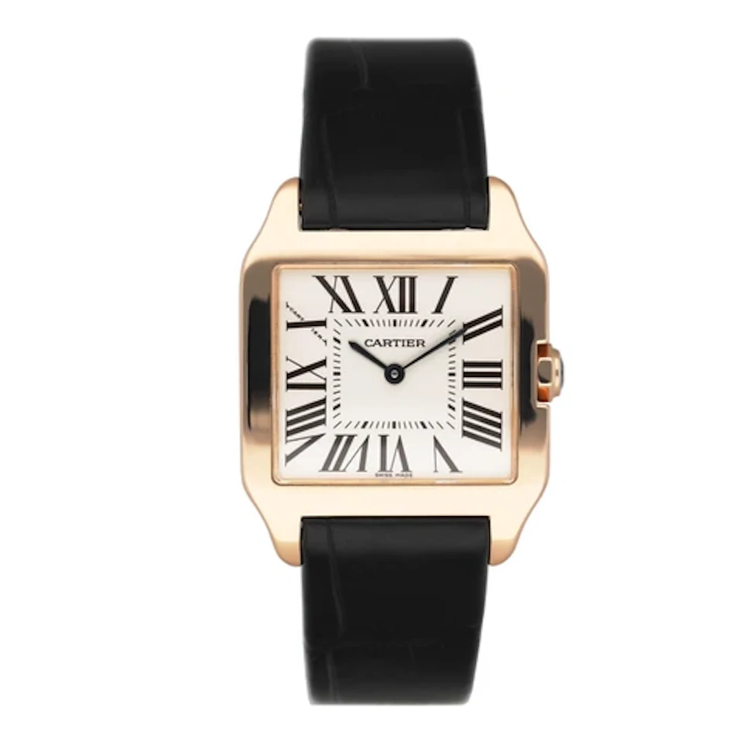 Cartier Santos Dumont W2009251 18K Rose Gold Mens Watch Box Papers