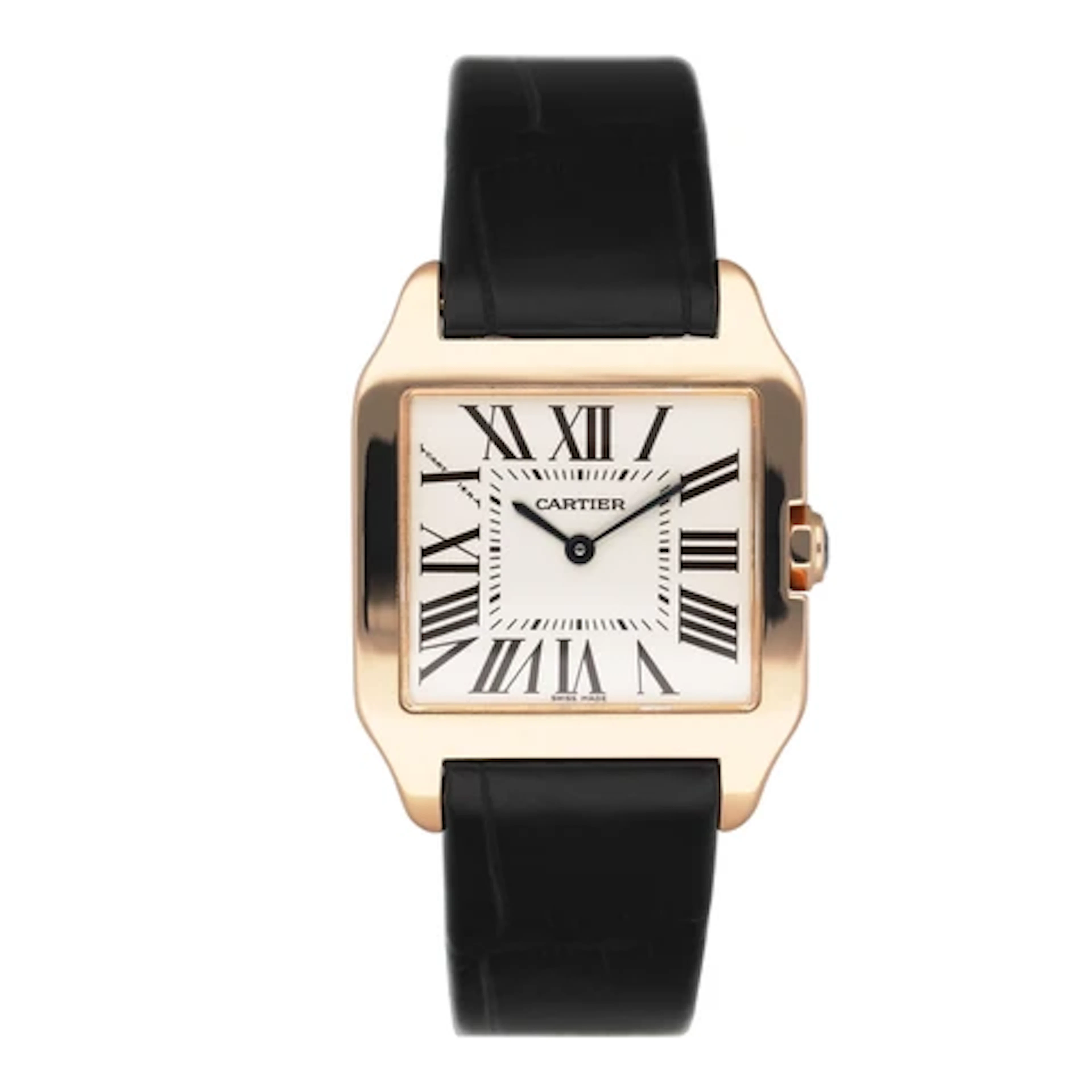 Cartier Santos Dumont W2009251 18K Rose Gold Mens Watch Box Papers