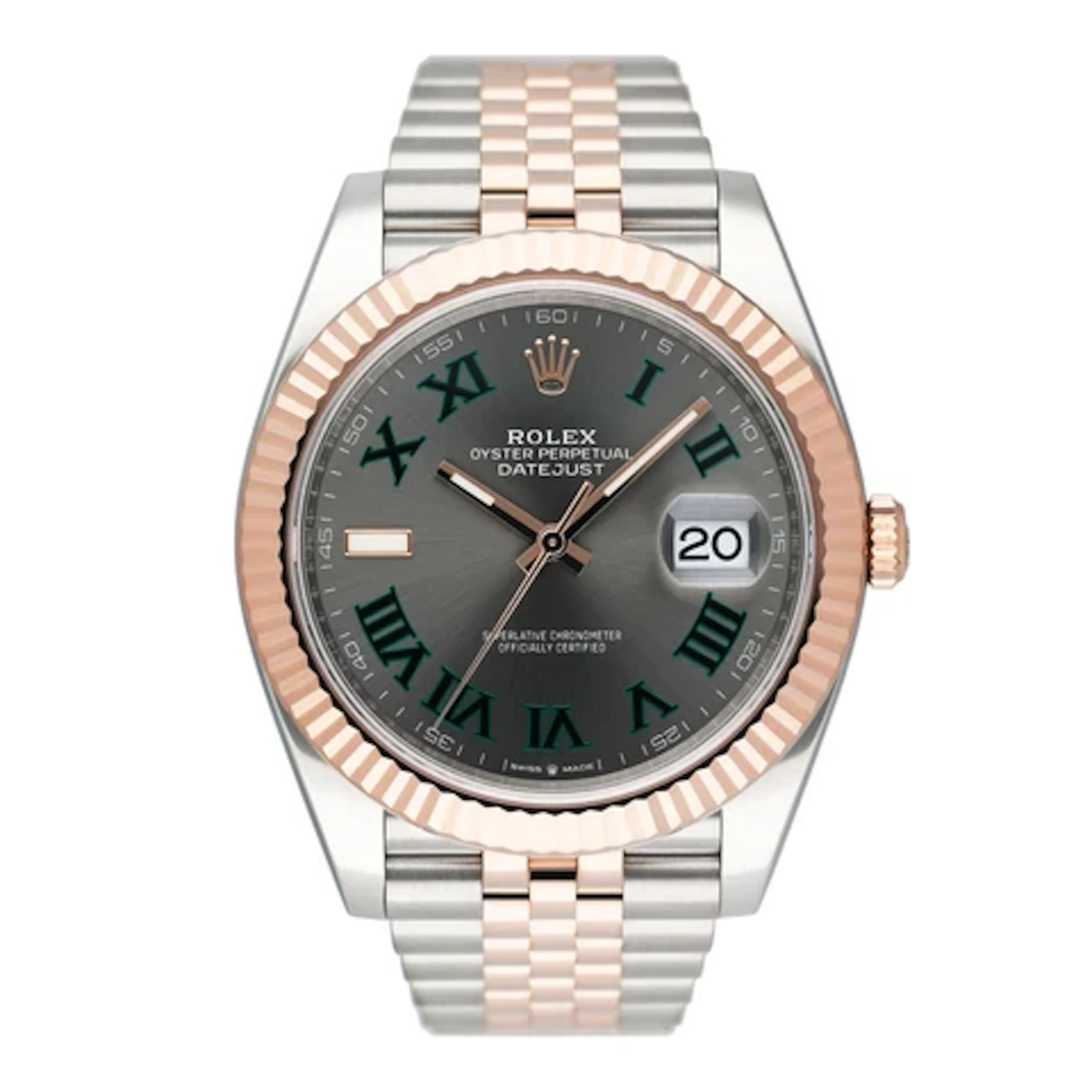 Rolex Datejust 41 126331 Wimbledon Dial Mens Watch Box Papers