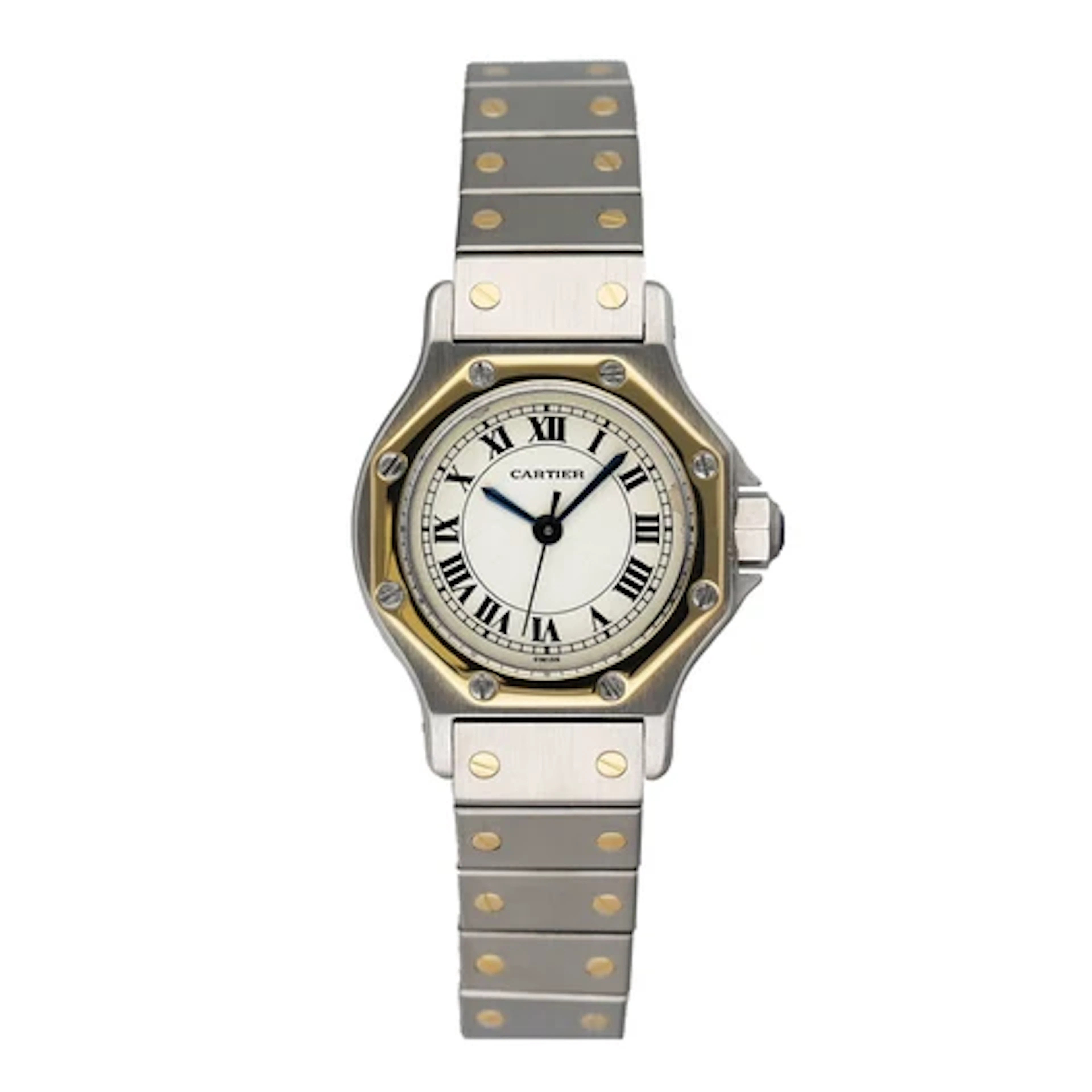 Cartier Santos Octagon 0907 Two Tone Ladies Watch