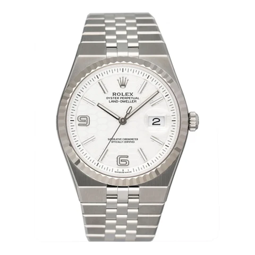 Rolex Land-Dweller 127234 Stainless Steel Mens Watch Box Papers
