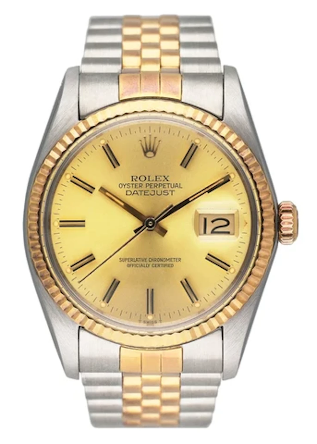 Rolex Datejust 16013 Champagne Dial Mens Watch Box Papers