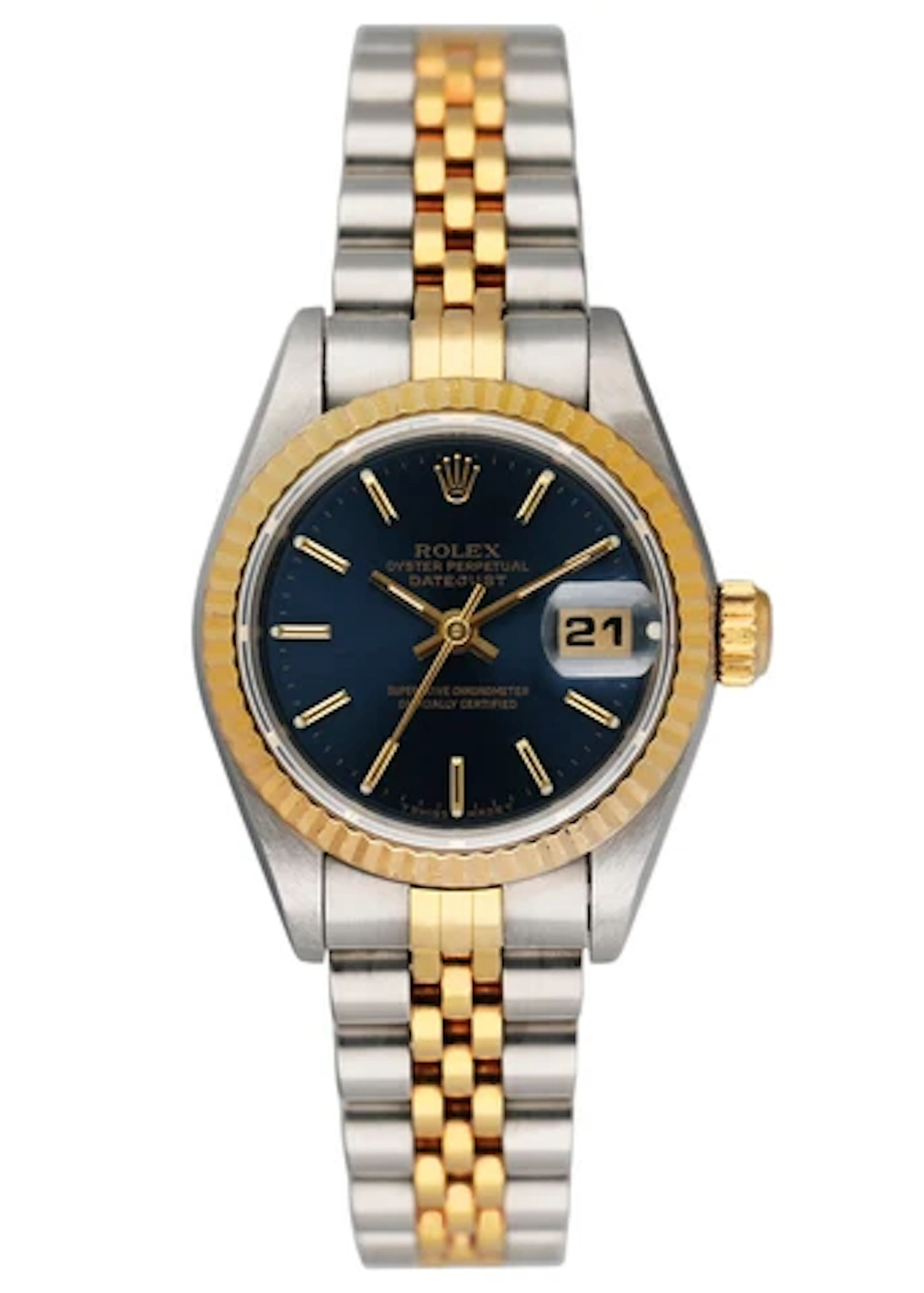 Rolex Datejust 69173 Blue Dial Ladies Watch Full Set