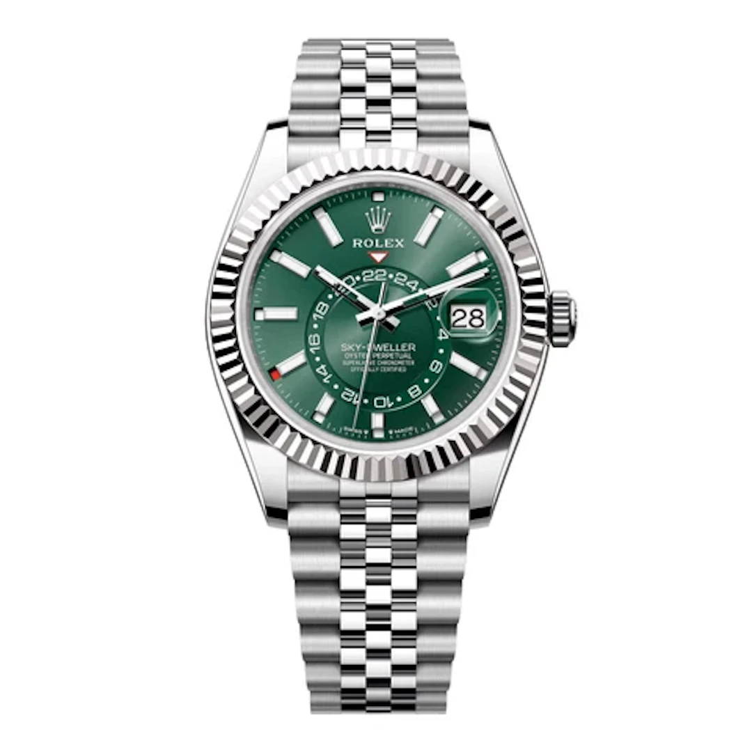 Rolex Sky-Dweller 336934 Green Dial Mens Watch Box Papers