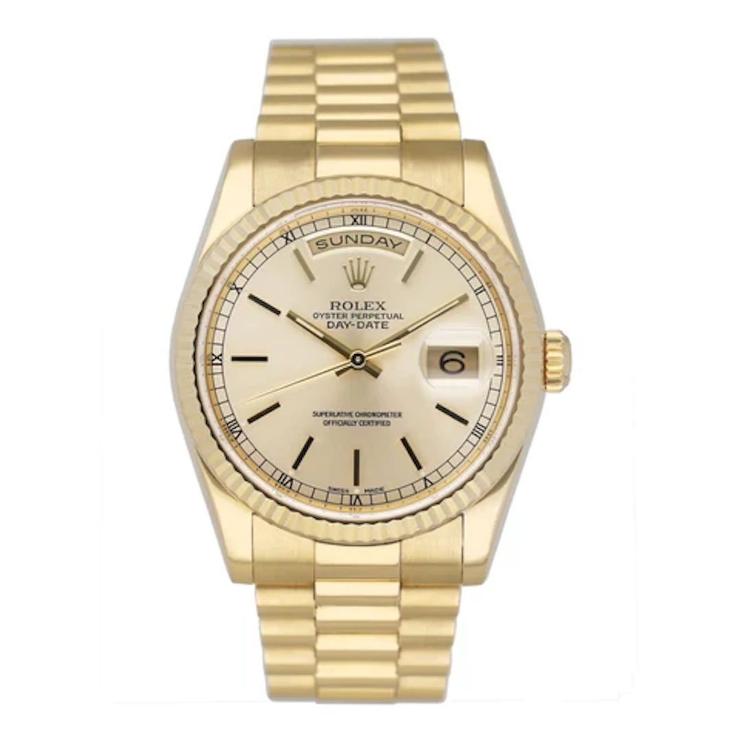 Rolex Day-Date President 118238 Champagne Dial Mens Watch Box Papers