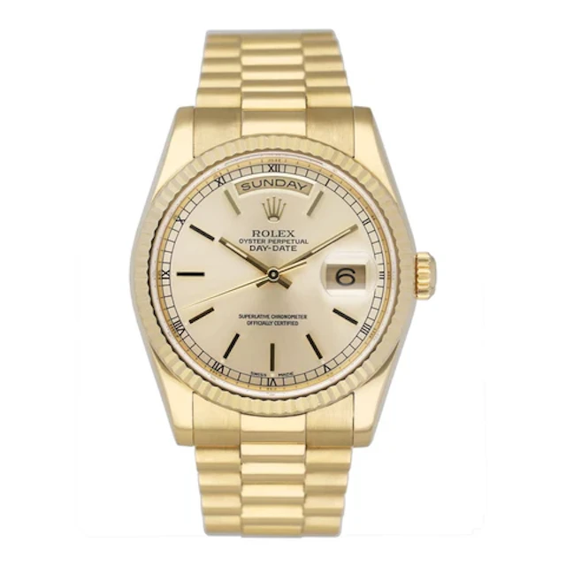 Rolex Day-Date President 118238 Champagne Dial Mens Watch Box Papers