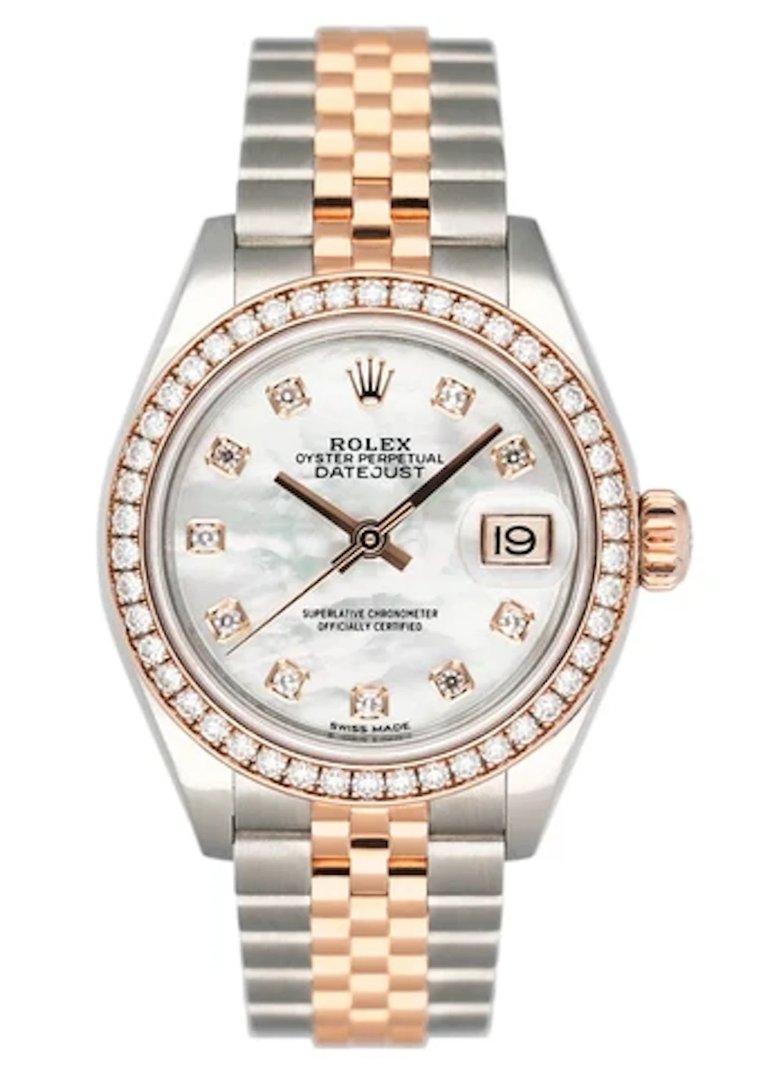 Rolex Datejust 279381RBR Diamond MOP Dial Ladies Watch Box Papers