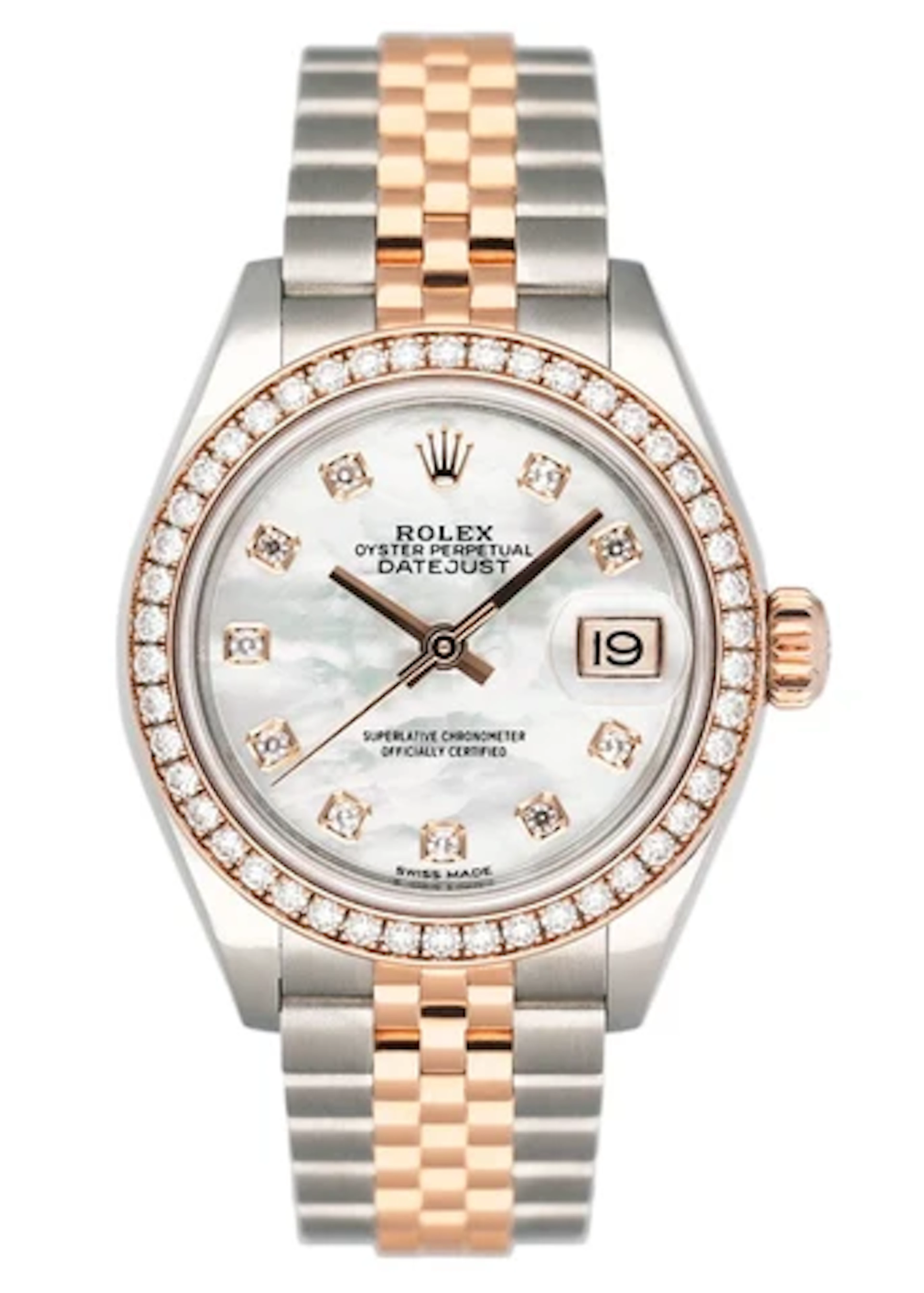 Rolex Datejust 279381RBR Diamond MOP Dial Ladies Watch Box Papers