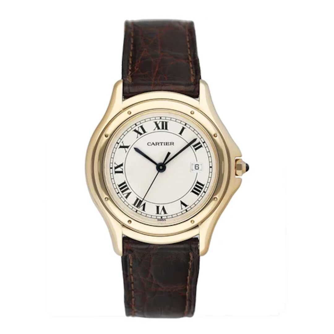 Cartier Cougar Classique W3500453 18k Yellow Gold Mens Watch