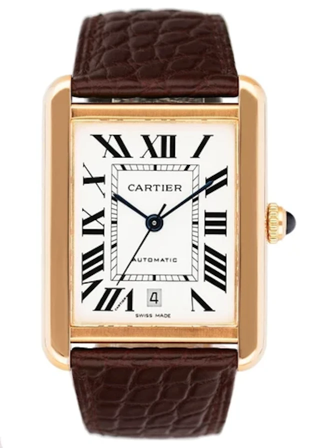 Cartier Tank Solo XL W5200026 18K Rose Gold Mens Watch Box Papers