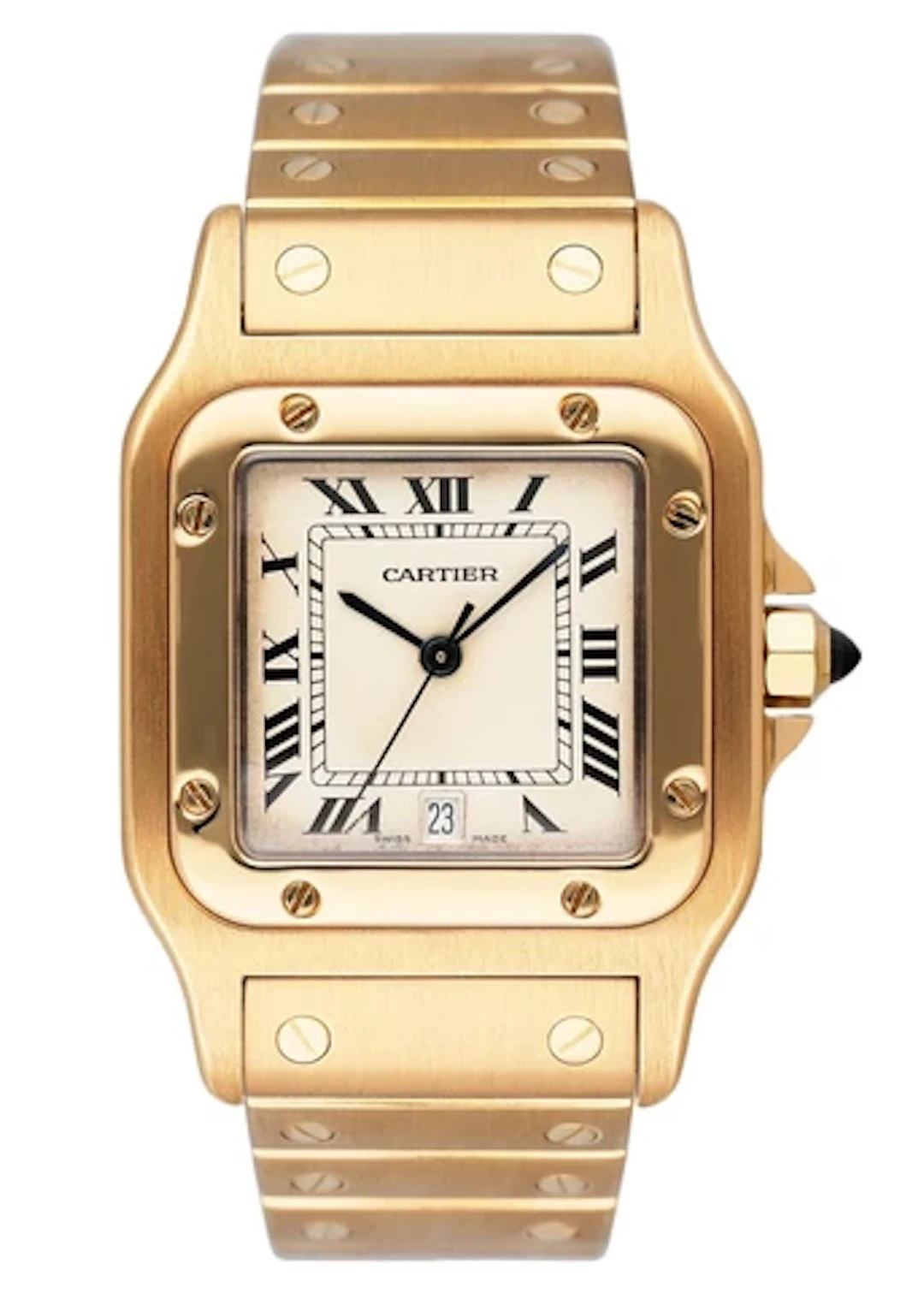 Cartier Santos Galbee 1568 18K Yellow Gold Watch