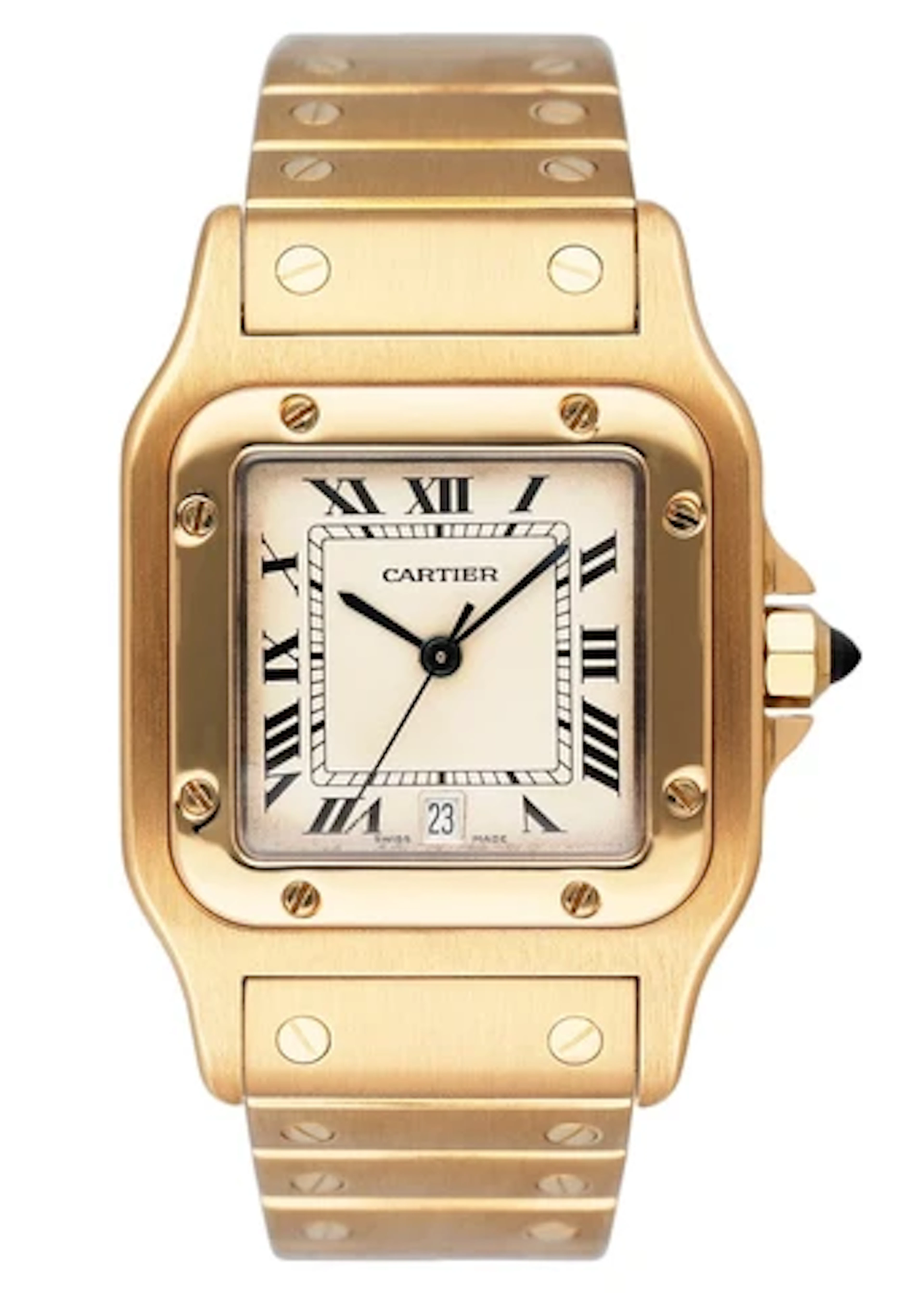 Cartier Santos Galbee 1568 18K Yellow Gold Watch