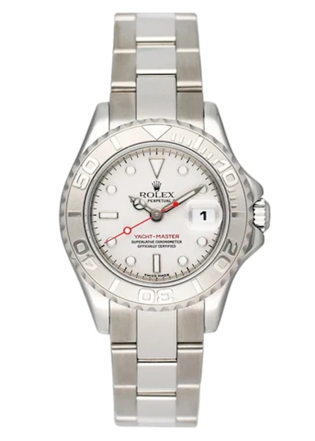 Rolex Yacht-Master Date 169622 Platinum Stainless Steel Ladies Watch