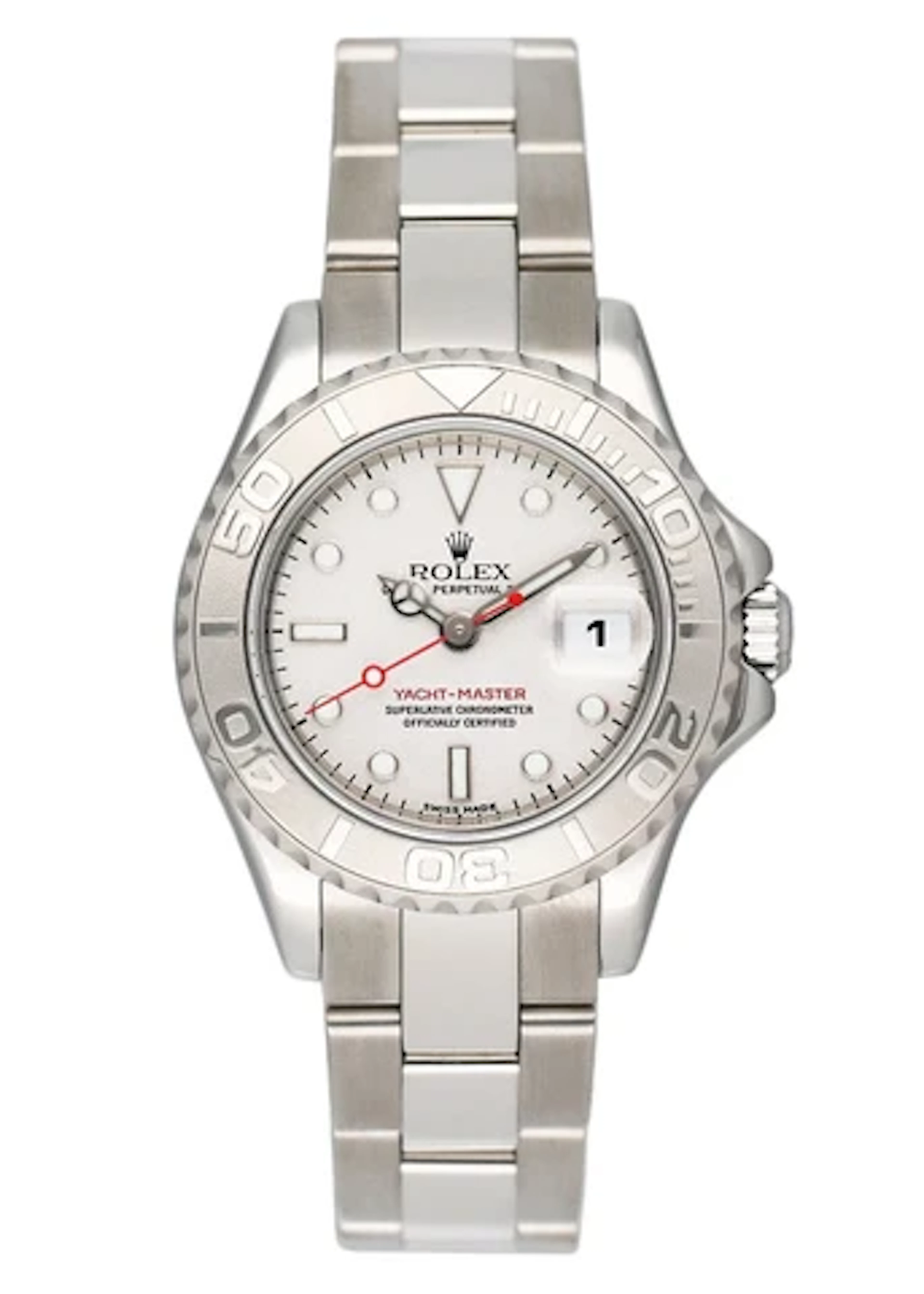 Rolex Yacht-Master Date 169622 Platinum Stainless Steel Ladies Watch