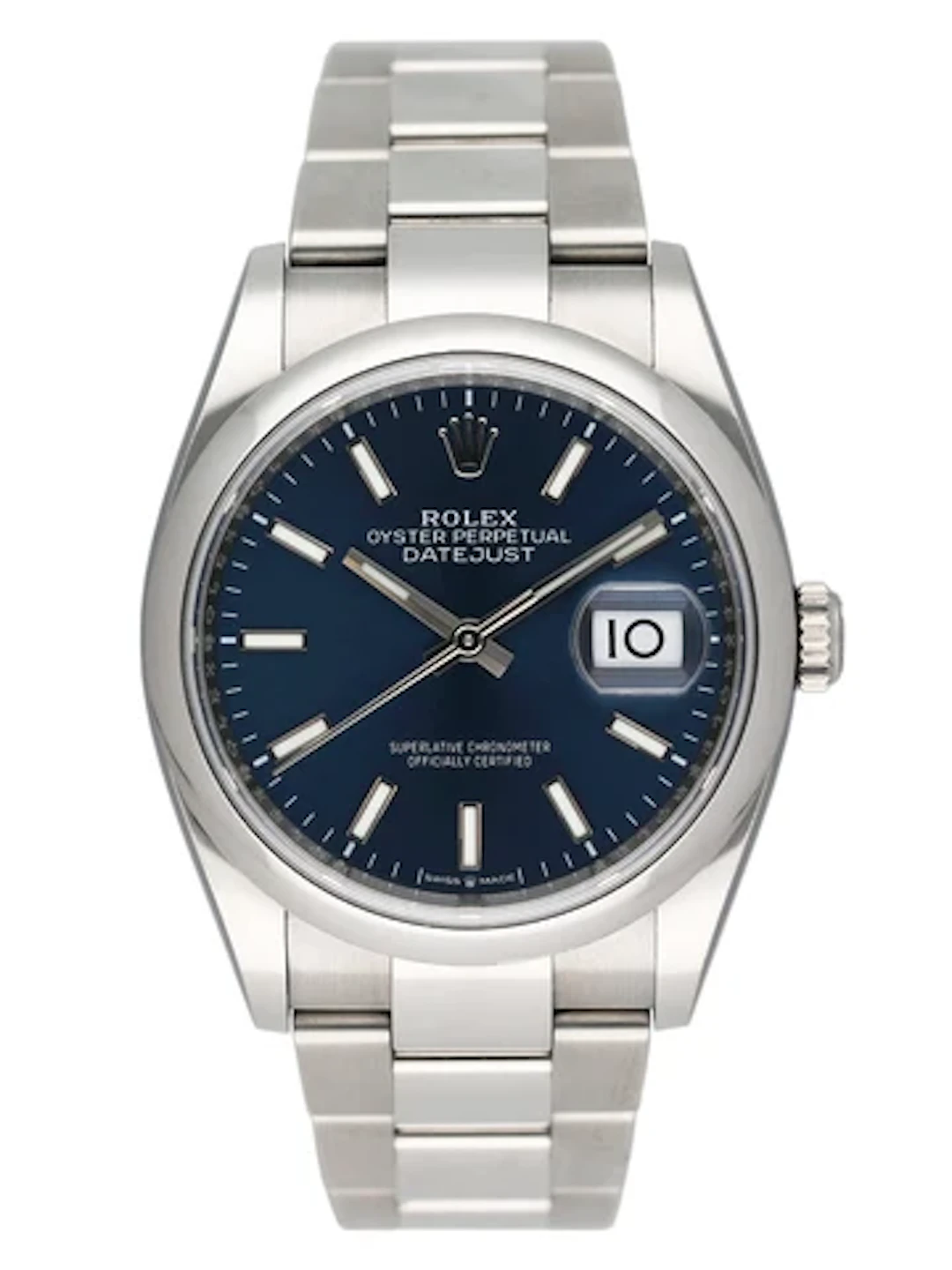 Rolex Datejust 36 126200 Blue Dial Steel Mens Watch Box Papers