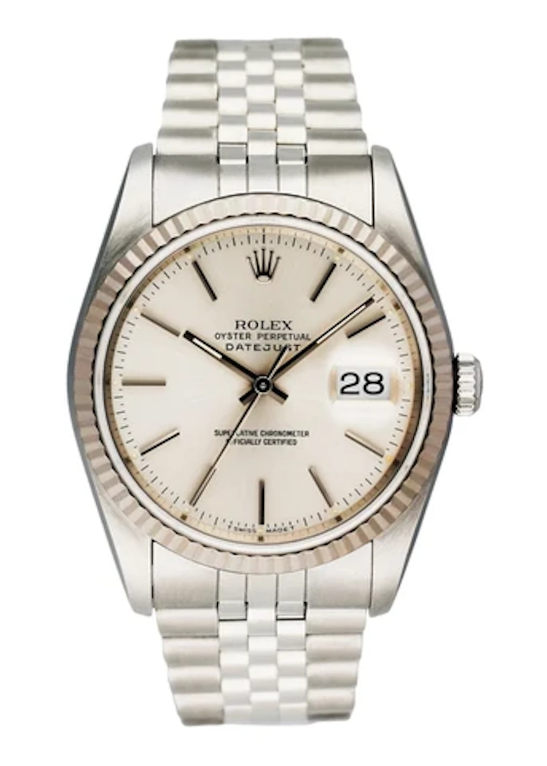 Rolex Datejust 16234 Silver Dial Mens Watch