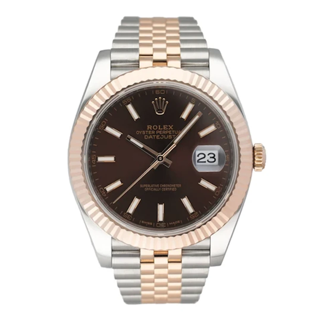 Rolex Datejust 41 126331 Chocolate Dial Rose Gold Mens Watch Box Papers