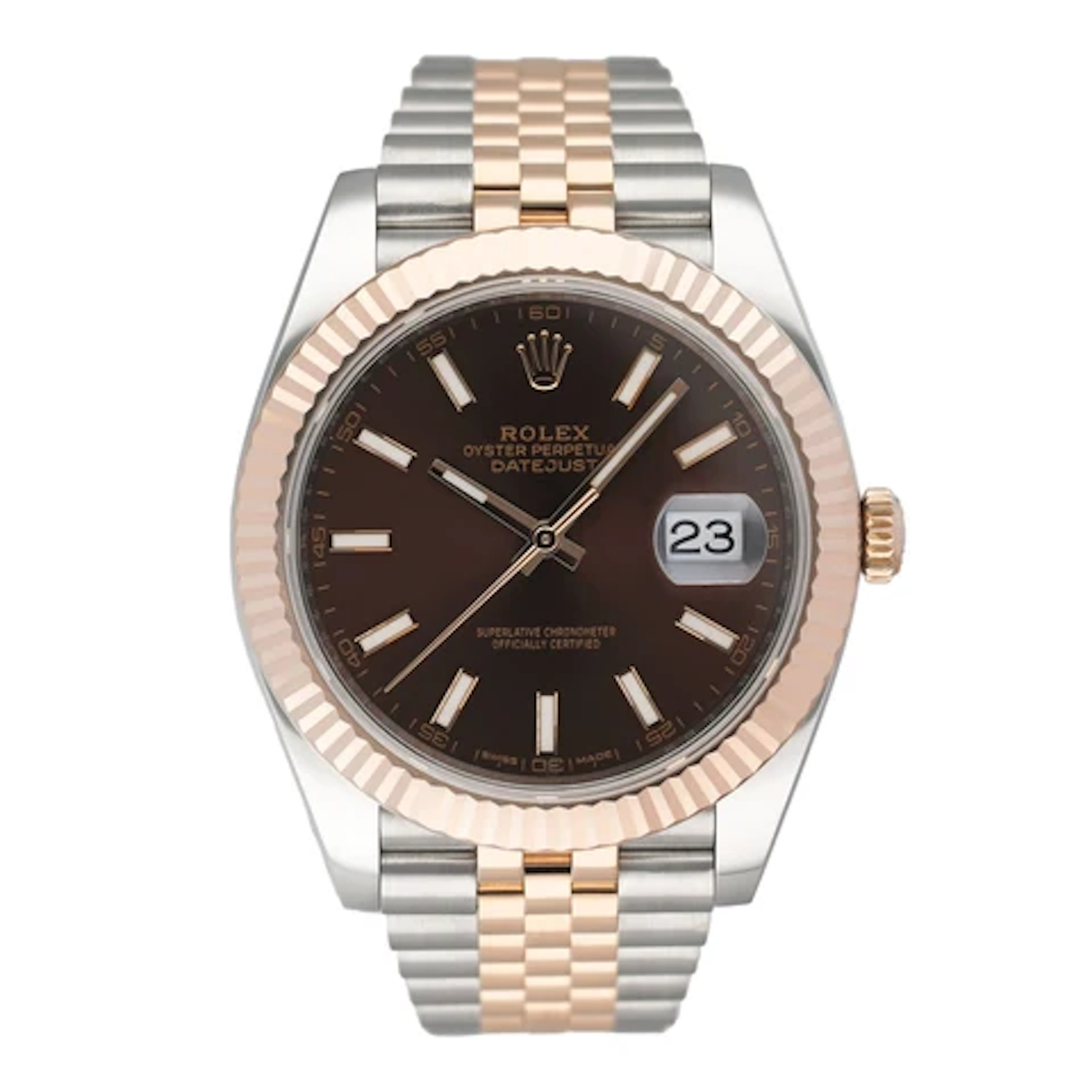 Rolex Datejust 41 126331 Chocolate Dial Rose Gold Mens Watch Box Papers
