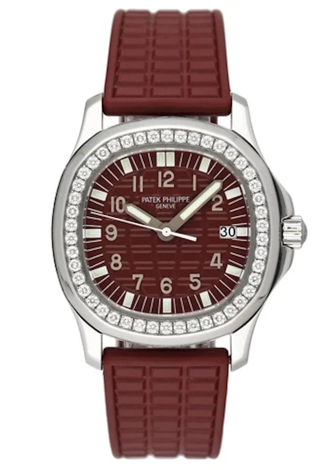 Patek Philippe Aquanaut 5067A Red Dial Ladies Watch With Archives