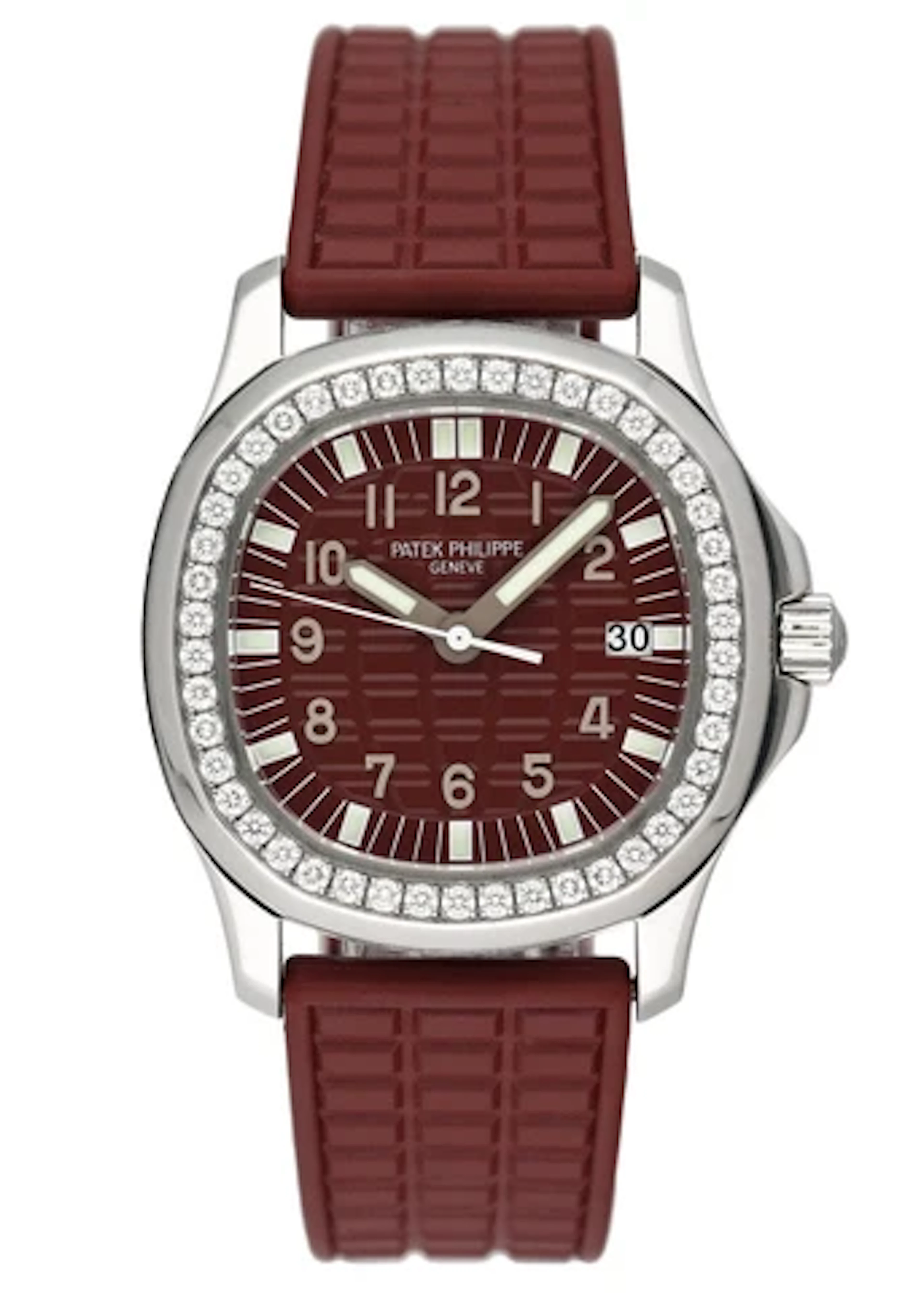 Patek Philippe Aquanaut 5067A Red Dial Ladies Watch With Archives