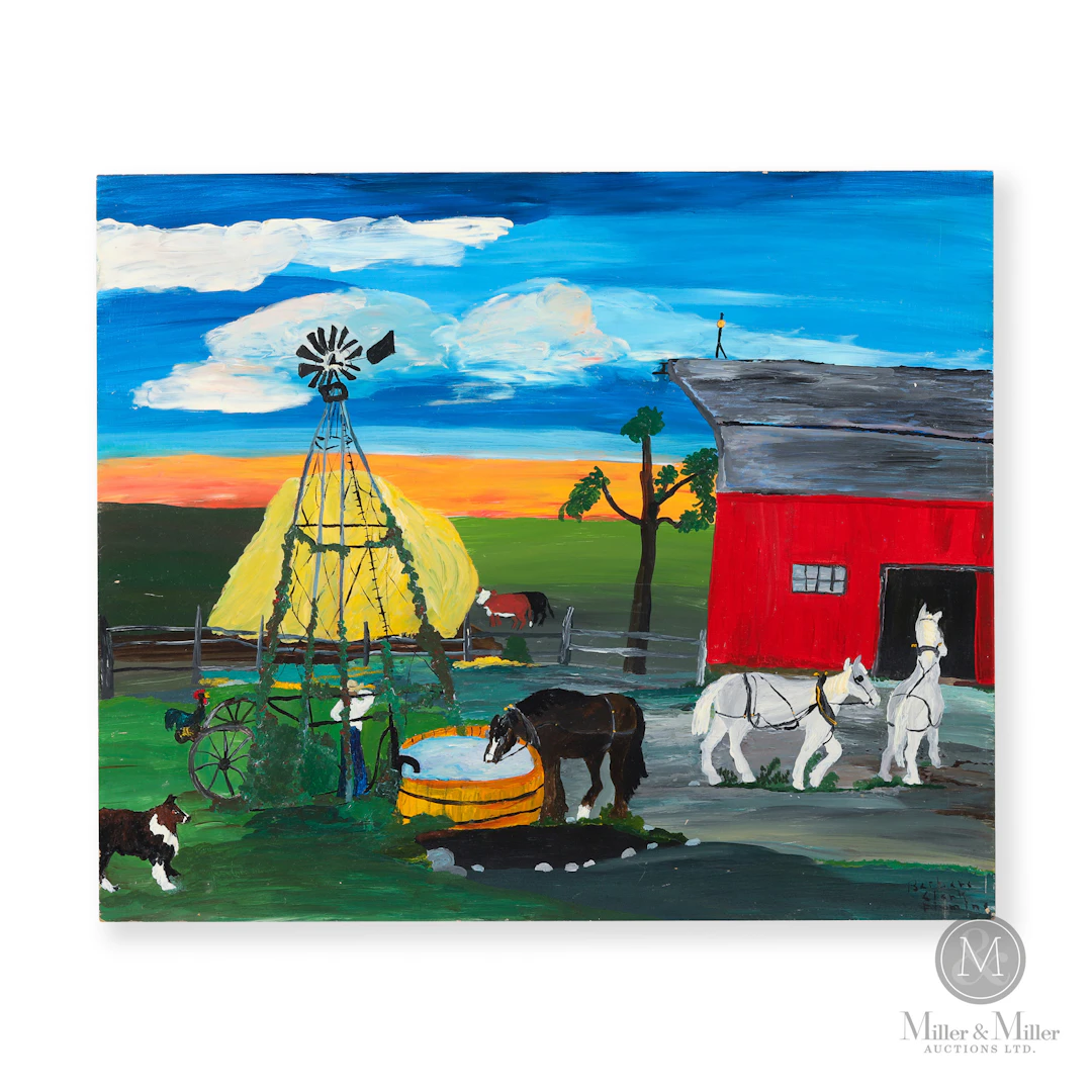 Barbara Clark Fleming Barn and Horses