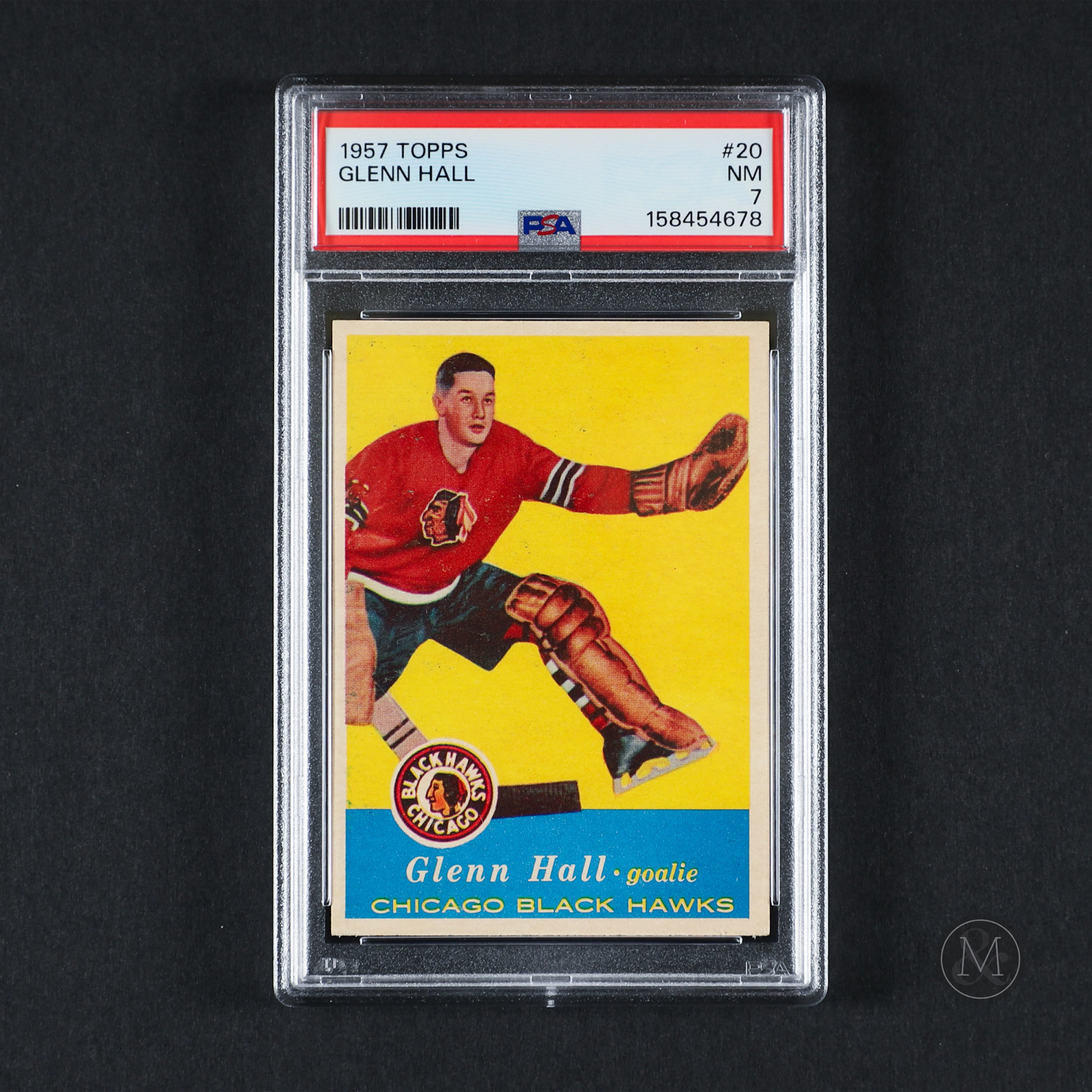 1957-58 Topps #20 Glenn Hall (PSA 7 NM)