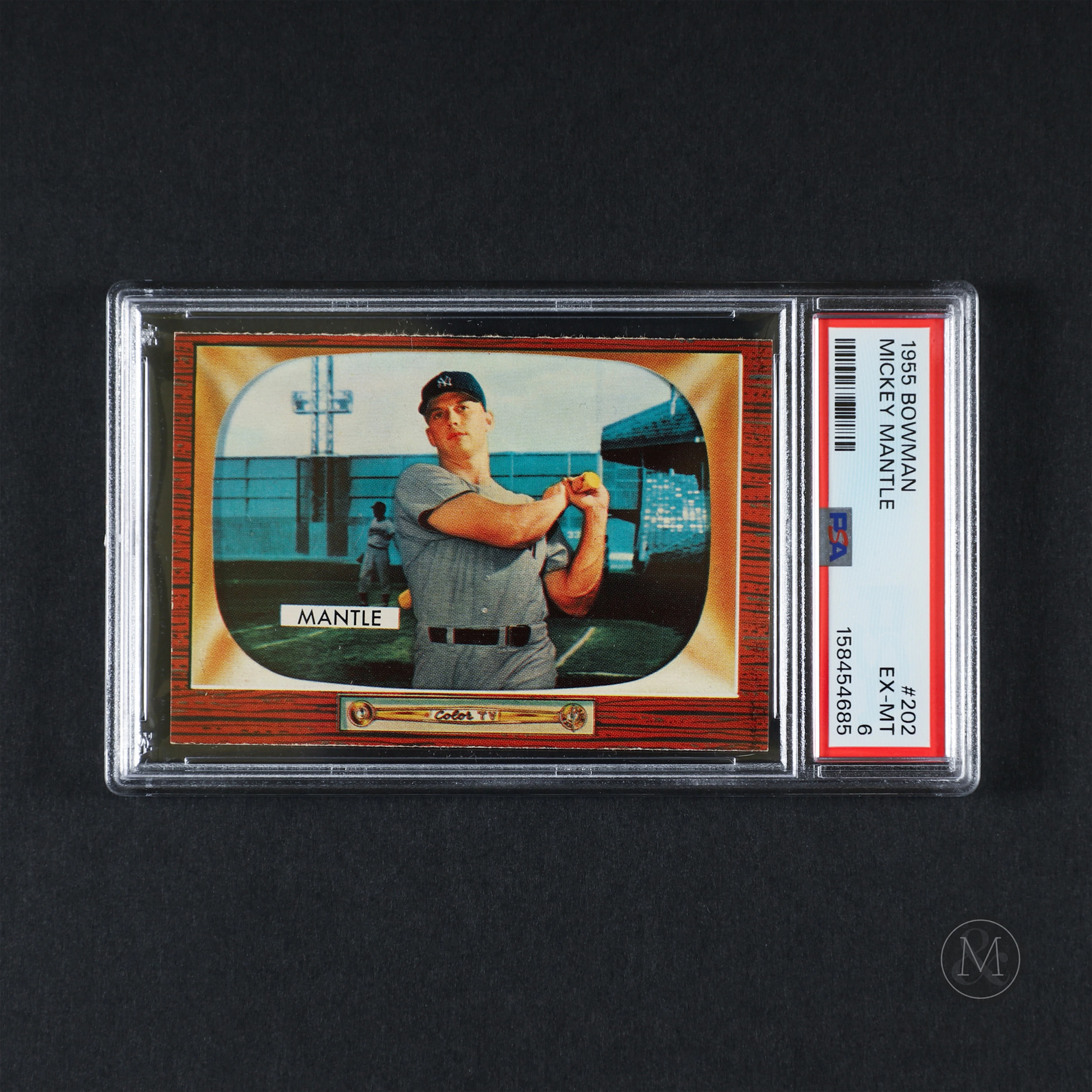 *PREVIEW LOT* 1955 Bowman #202 Mickey Mantle (PSA 6 EX-MT)