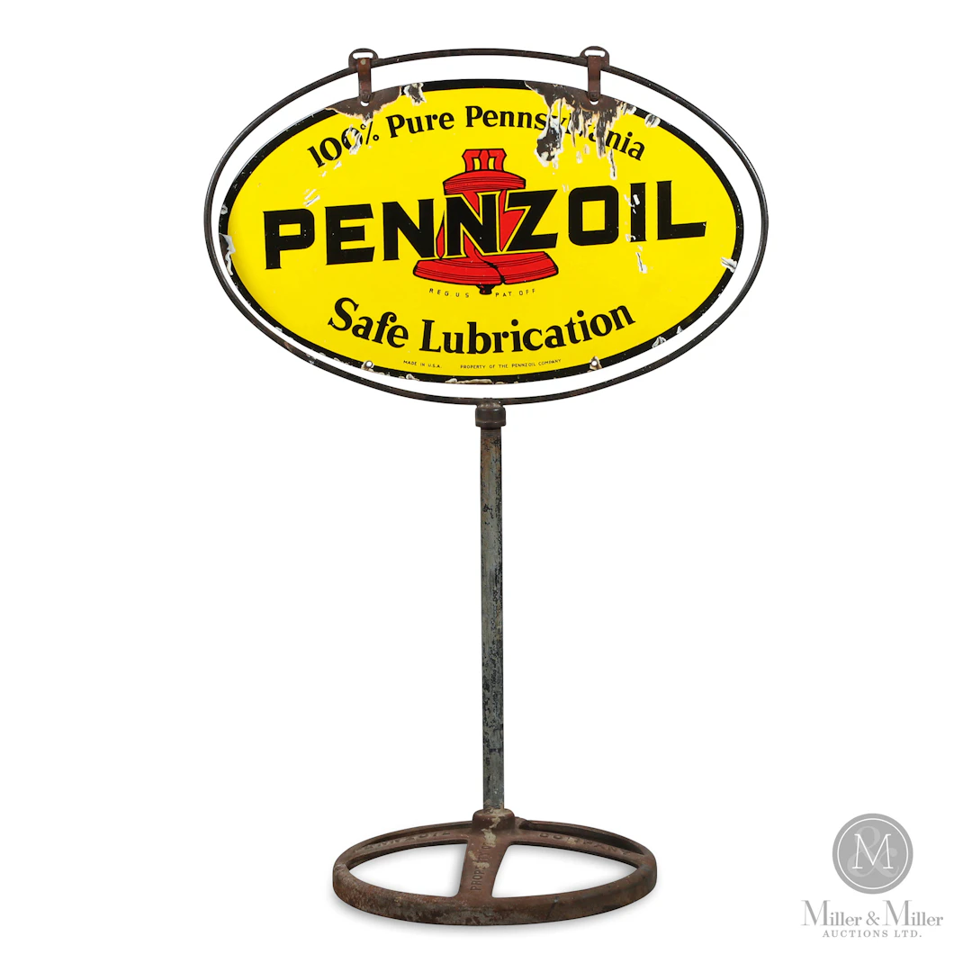 Pennzoil Motor Oil Curb Sign
