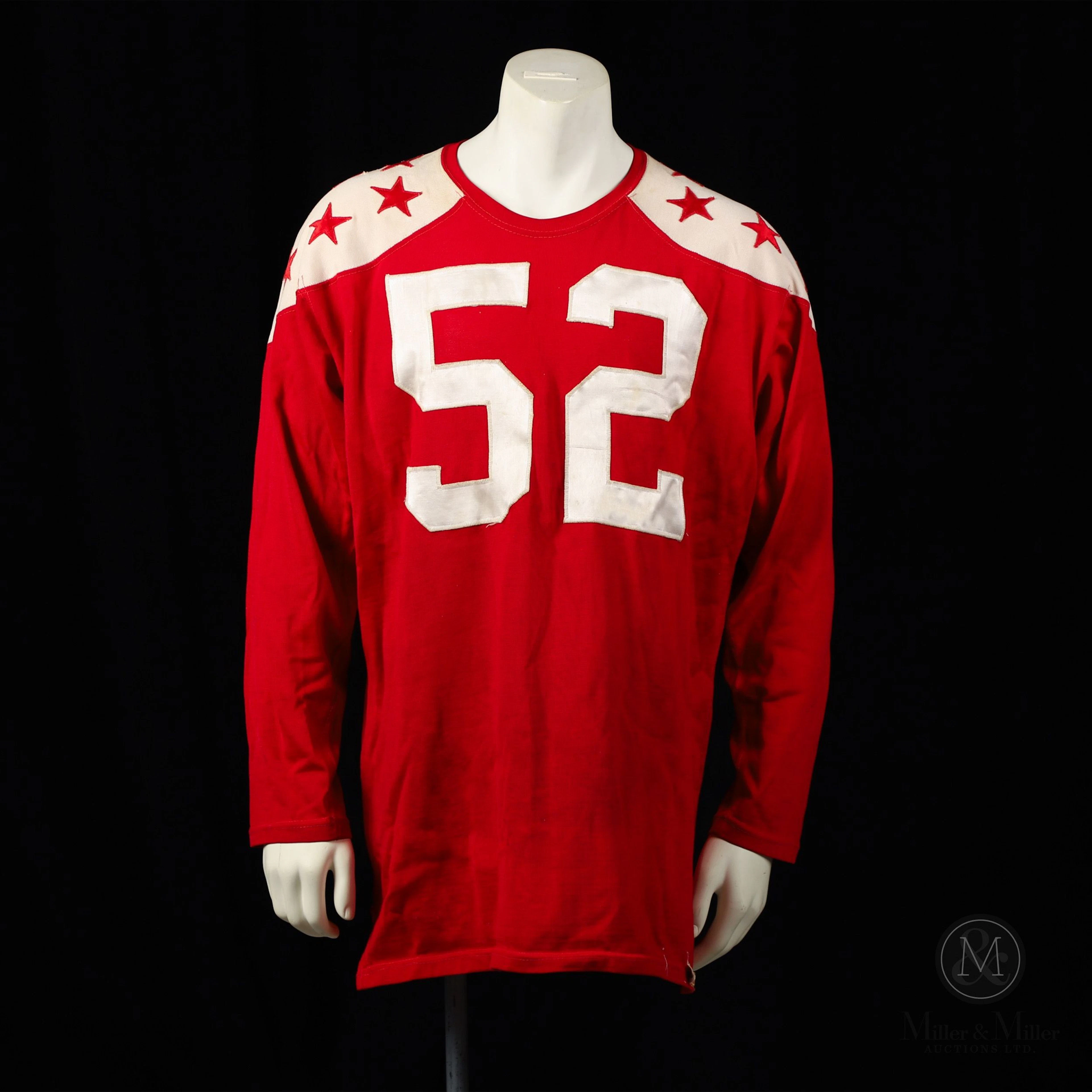 C. 1955 CFL All Star Game Jersey Attributed to Ed Bevan w/ Programs