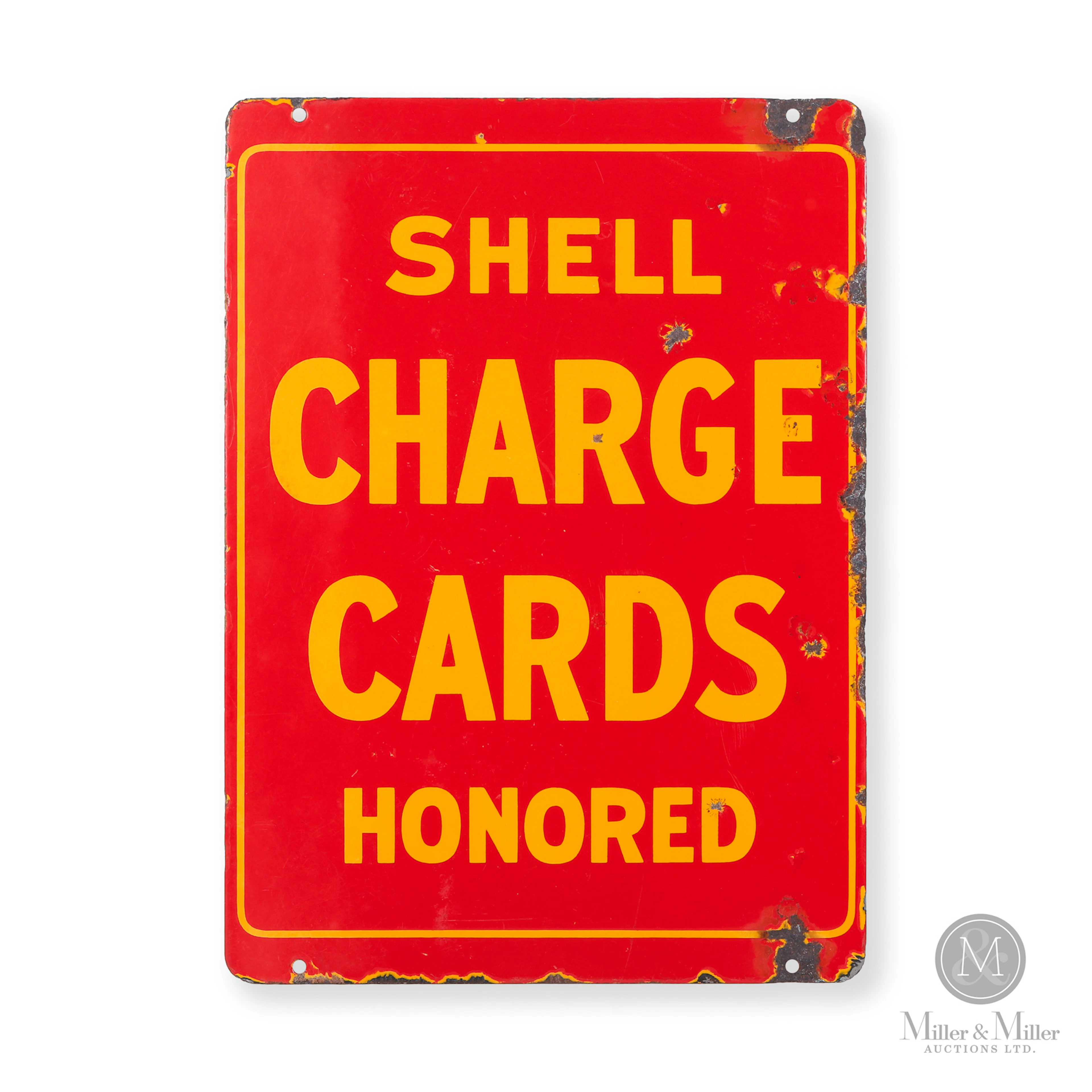 Shell Charge Cards Honored Sign